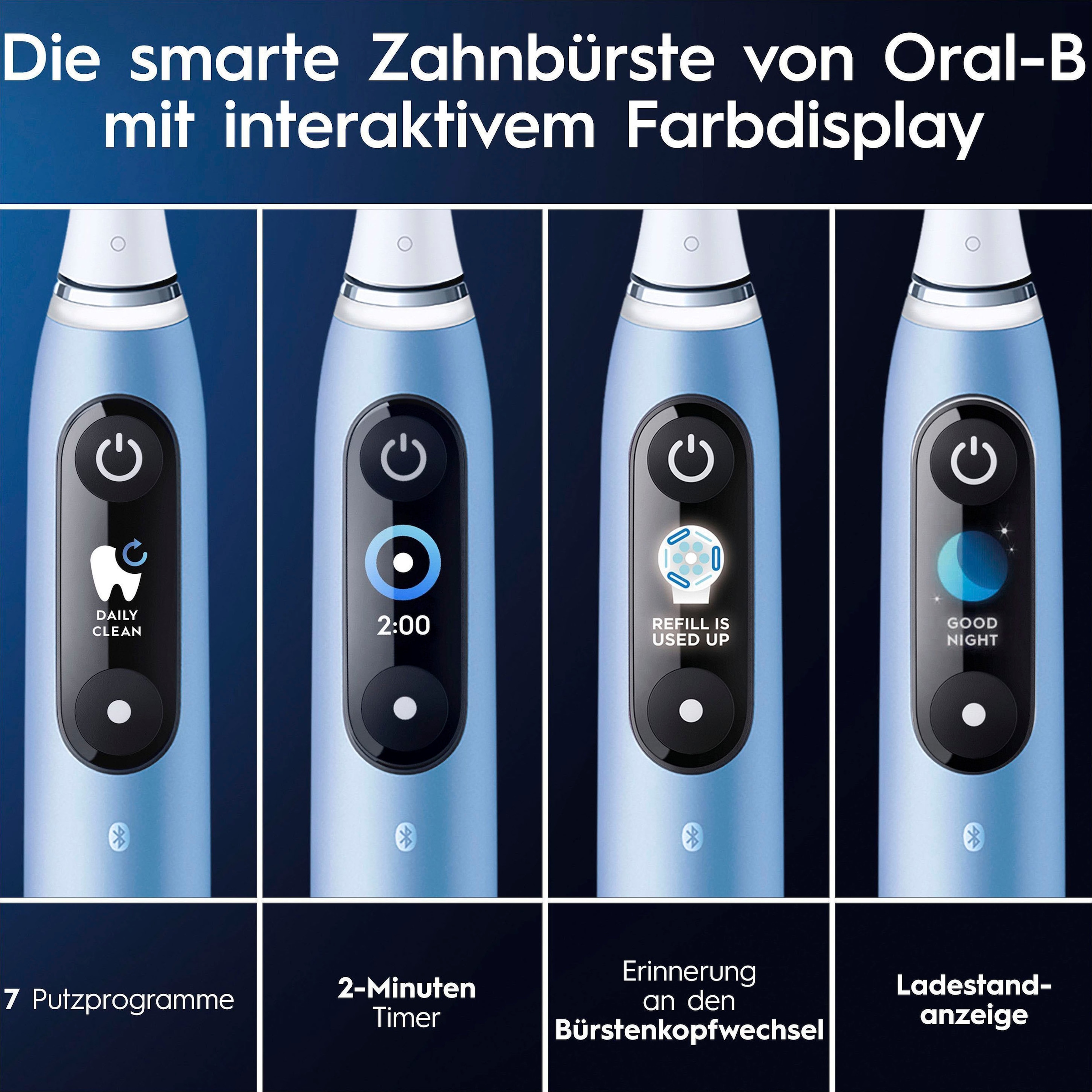 Oral-B Elektrische Zahnbürste »iO 9 Luxe Edition«, 1 St. Aufsteckbürsten, mit Magnet-Technologie, 7 Putzmodi, Farbdisplay & Lade-Reiseetui