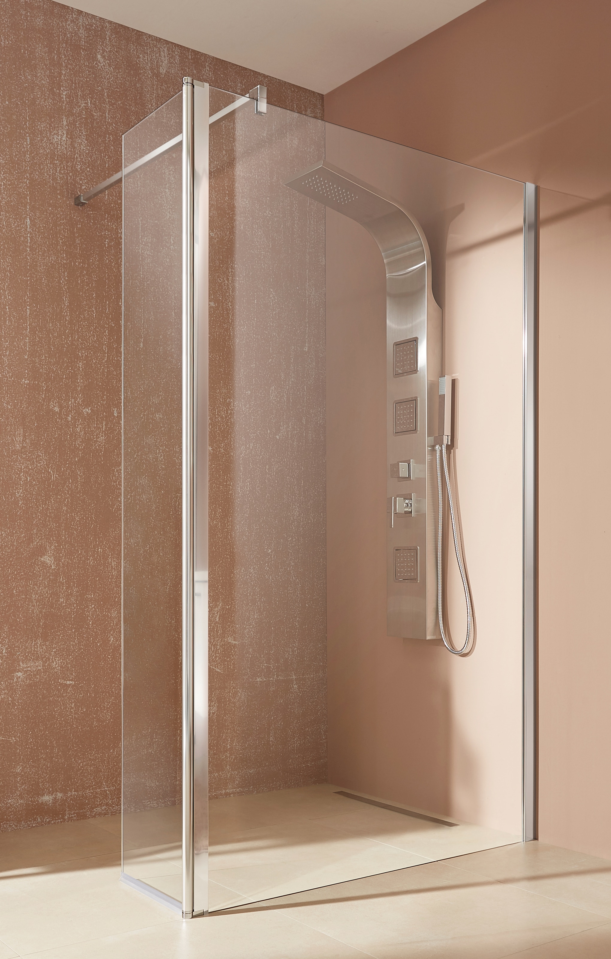 welltime Walk-in-Dusche »Mailand«, in 3 verschiedenen Breiten (90,100, 120cm), 6mm Sicherheitsglas