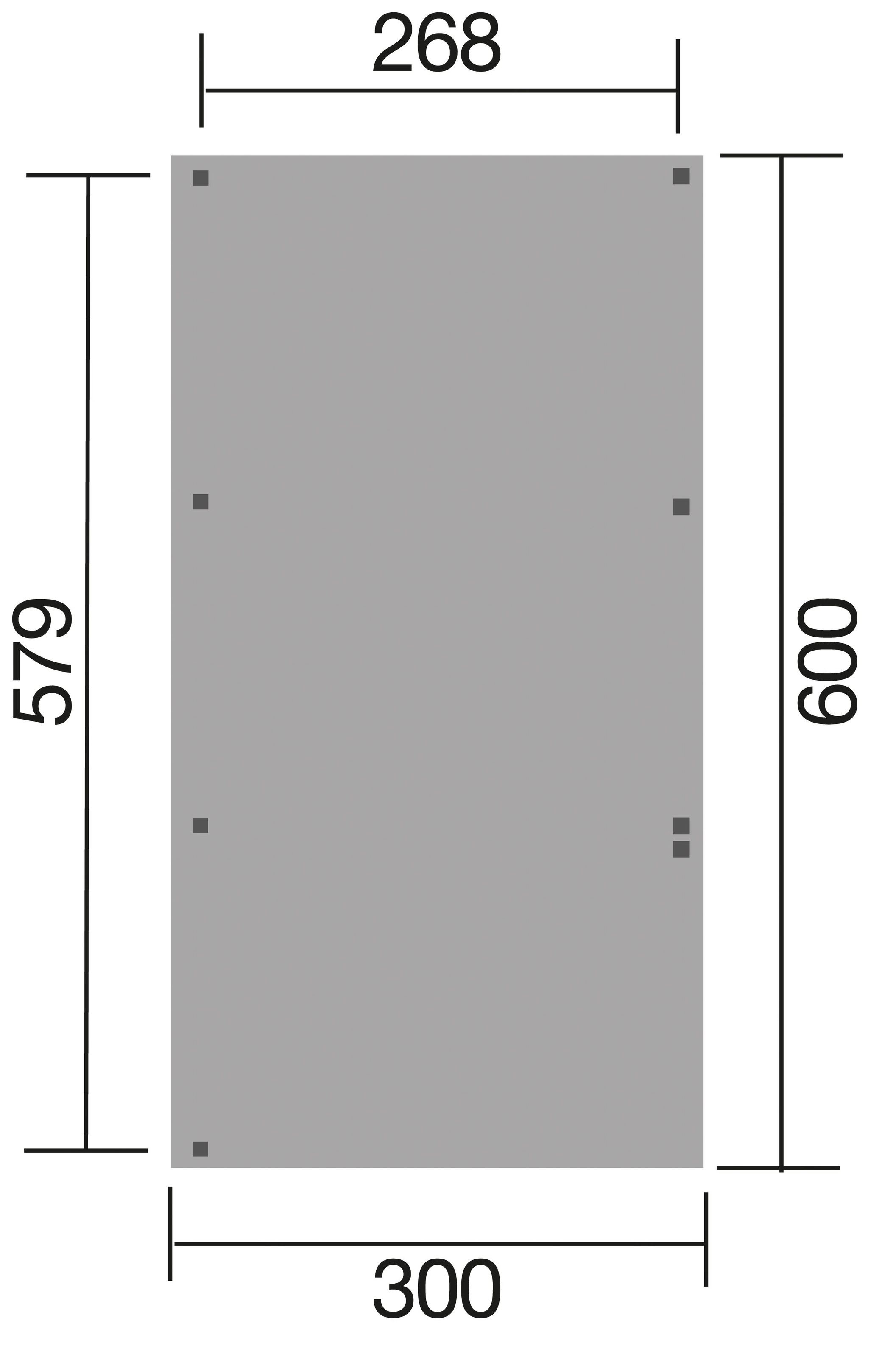 weka Einzelcarport »606 A Gr.2«, Holz, 250 cm, braun, mit Rundbogen