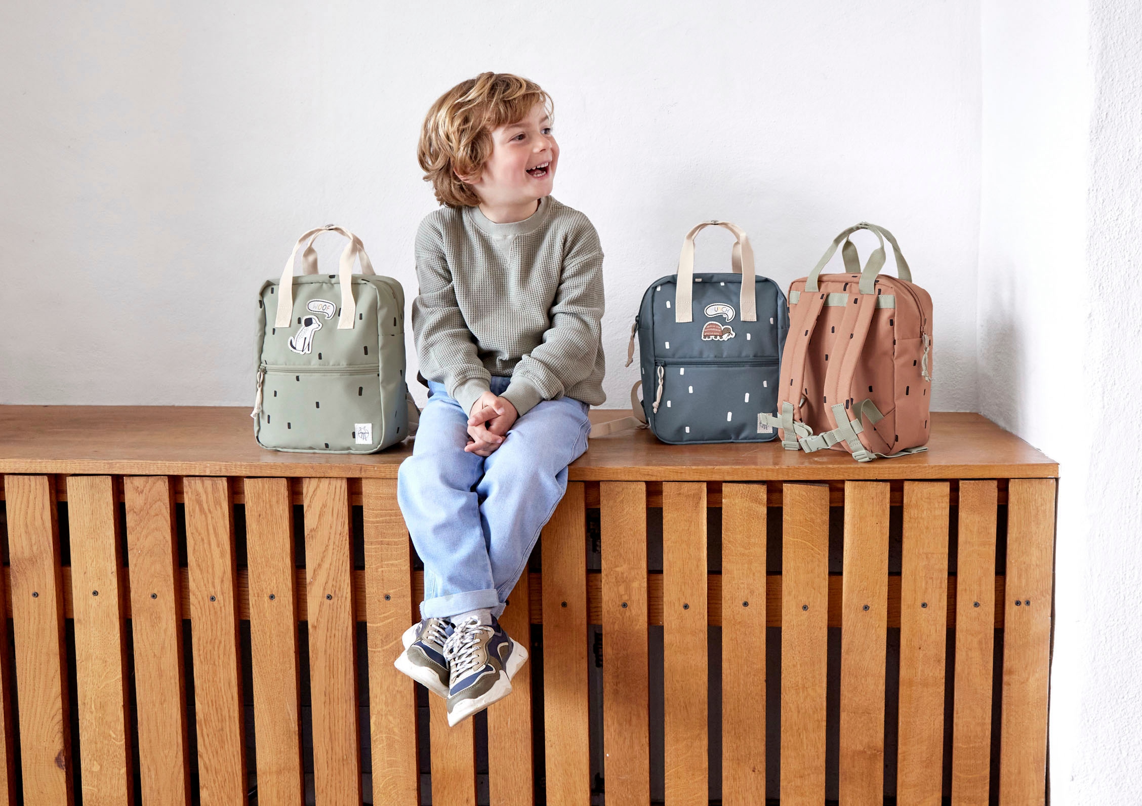 LÄSSIG Kinderrucksack »Happy Prints, Mini Square Backpack, Midnight Blue«