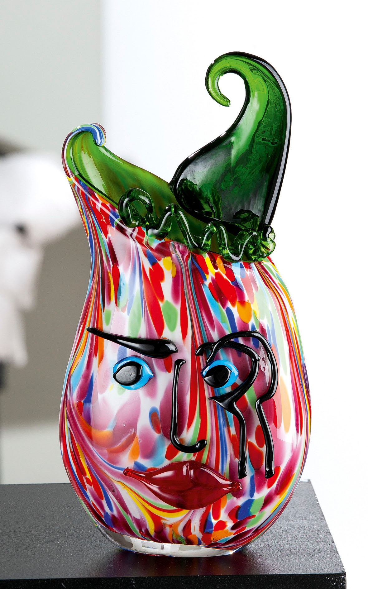 Casablanca by Gilde Tischvase »Venito, Dekovase«, (1 St.), Vase aus durchgefärbtem Glas, Höhe ca. 35 cm