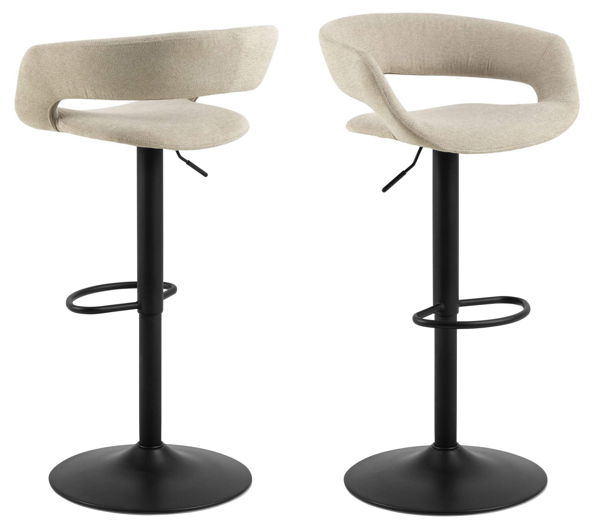 ACTONA GROUP Barhocker »Grace«, (Set, 2 St., 2 stk), Barhocker, Apia sand, Trompete Gestell, mit drehfunktion, 2 stk