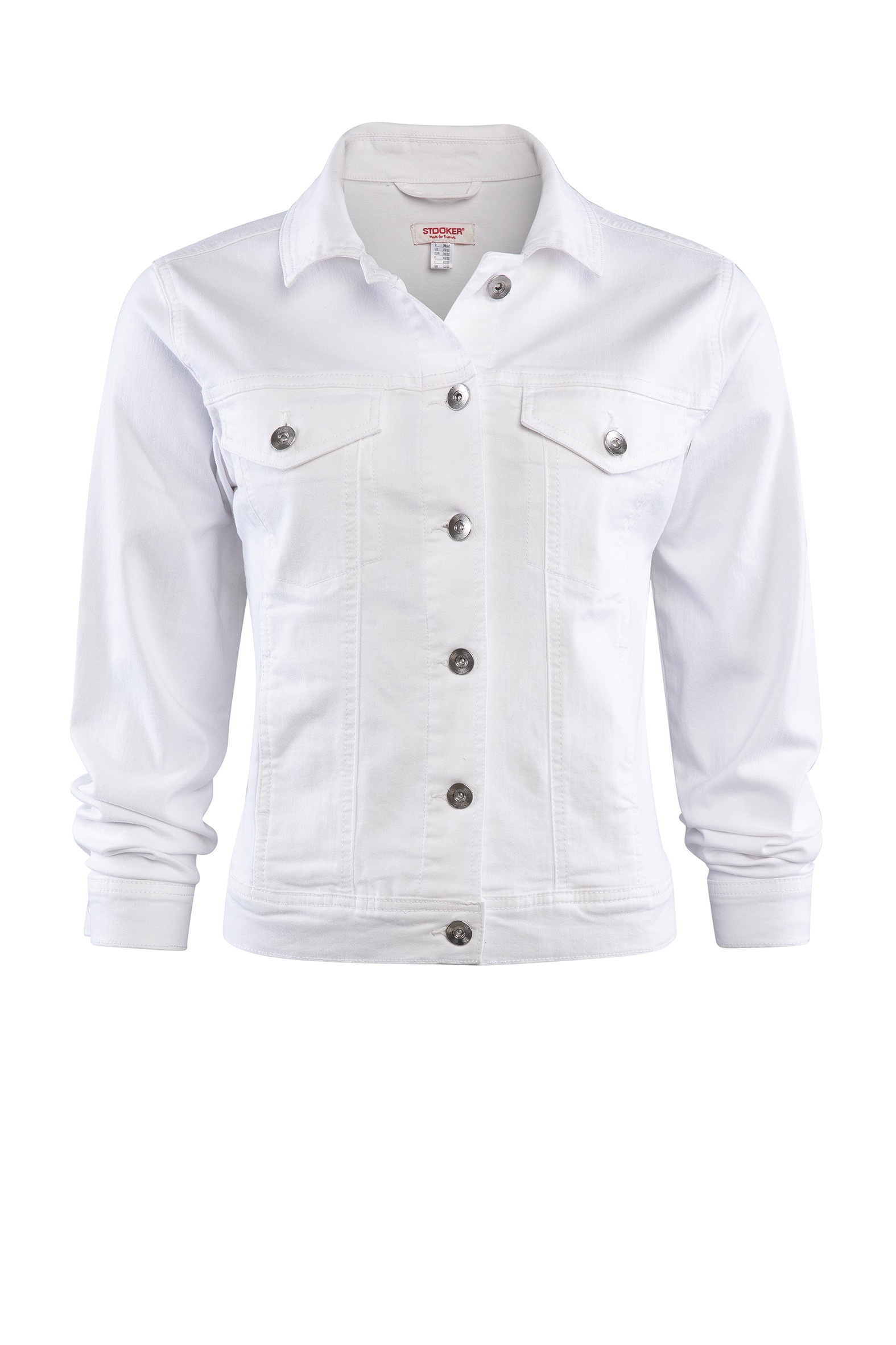 STOOKER WOMEN Jeansjacke »JANINE Jeansjacke mit Stehkragen« Jeansjacke Figurbetont Casual Clean Wash Baumwollstretch für Damen