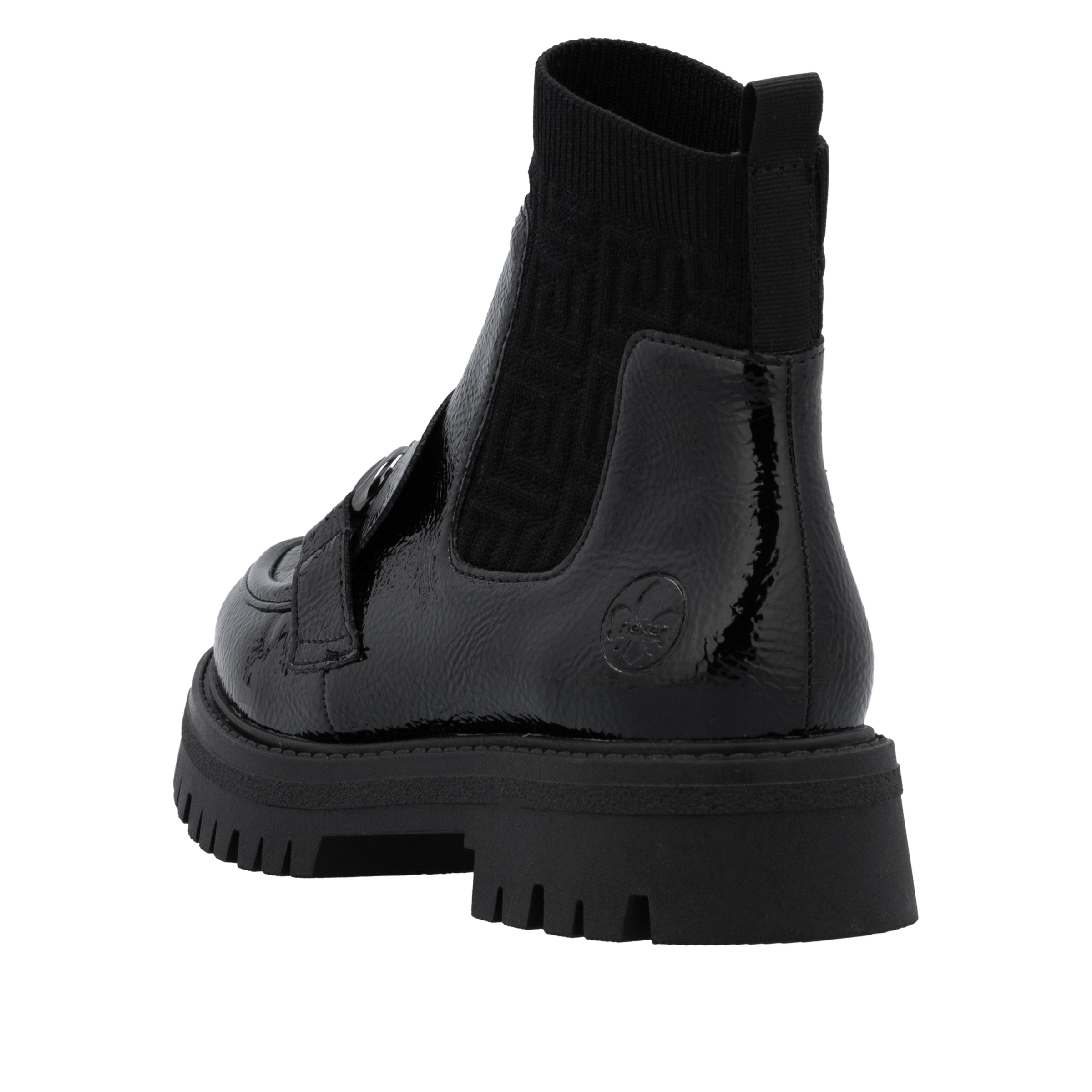 Rieker Schlupfboots, Stiefelette, Plateauboots, Profilsohle, Blockabsatz, zum Schlupfen