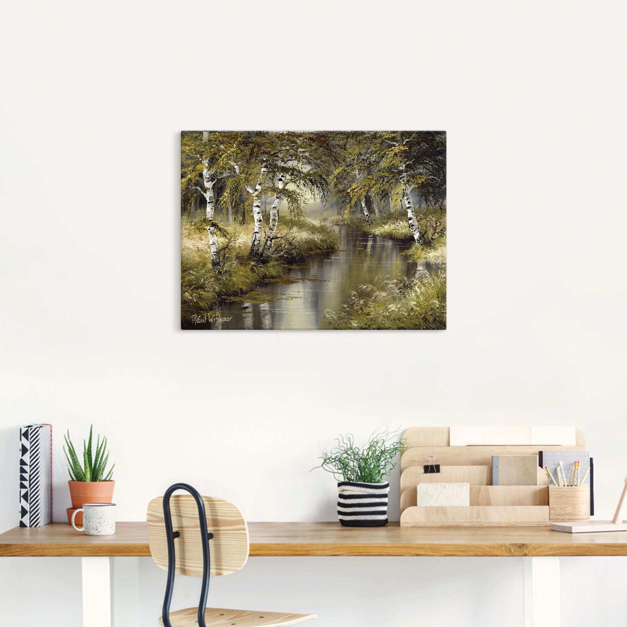 Artland Wandbild »Kanal tief im Wald« Wald 1 Stk. tlg. als Leinwandbild, Po günstig online kaufen