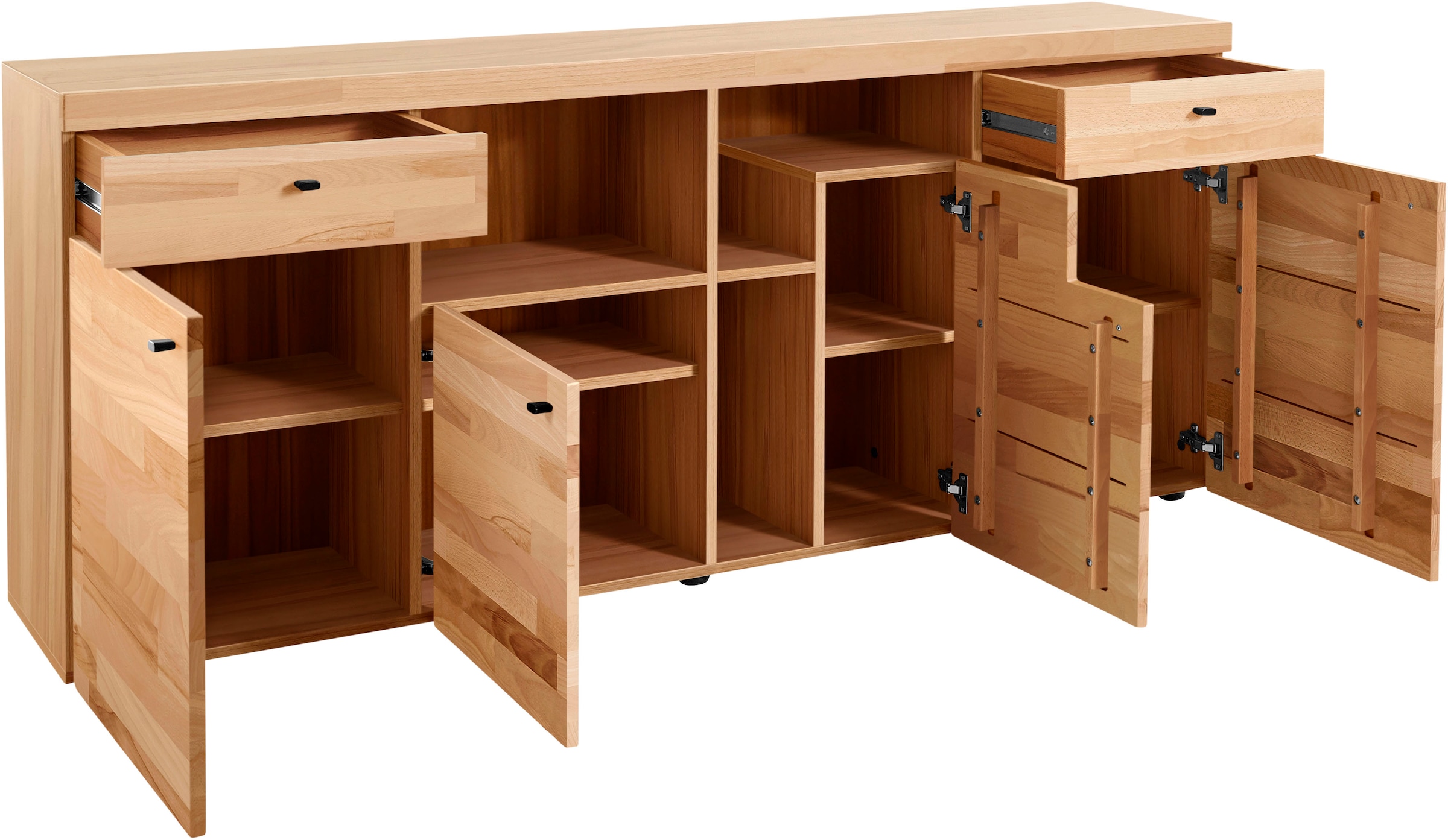 Home affaire Sideboard »Divupe«, Kommode Breite 186 cm, Fronten aus Massivholz, FSC®-zertifiziert
