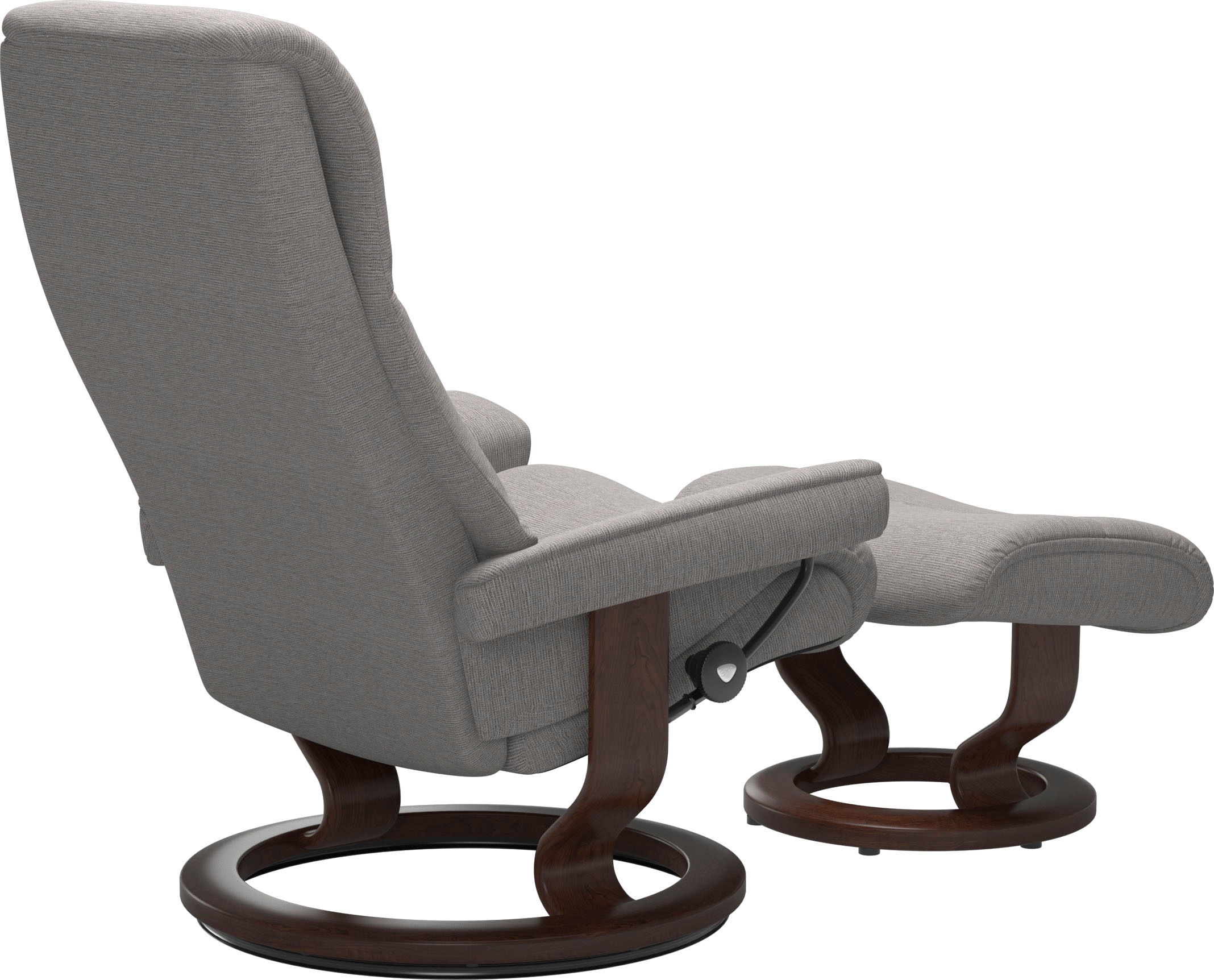 Stressless® Relaxsessel »View«, (Set, Relaxsessel mit Hocker), mit Classic Base, Größe M,Gestell Braun
