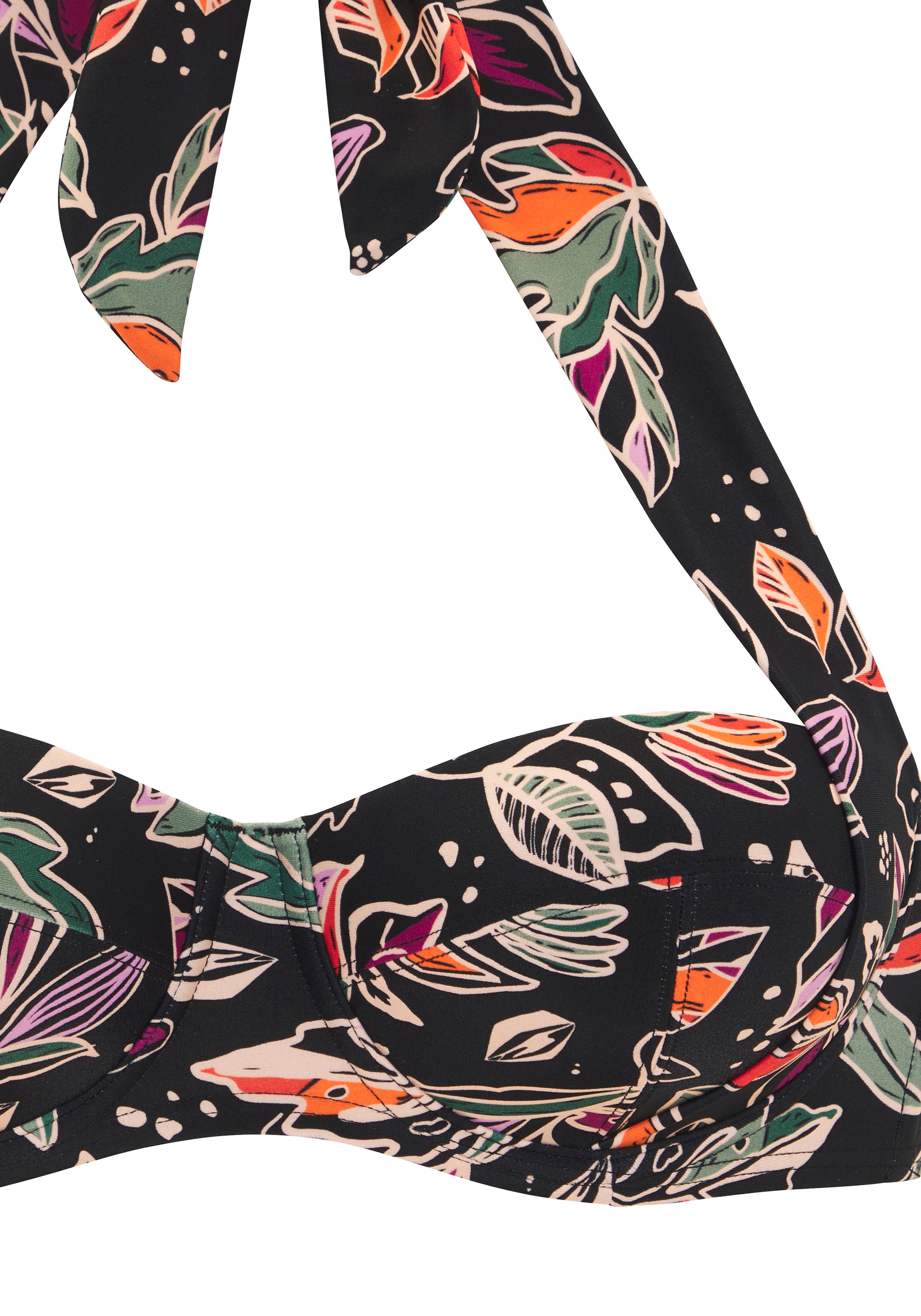 Buffalo Bügel-Bandeau-Bikini-Top »Whoopi« mit modernem Blätterdruck