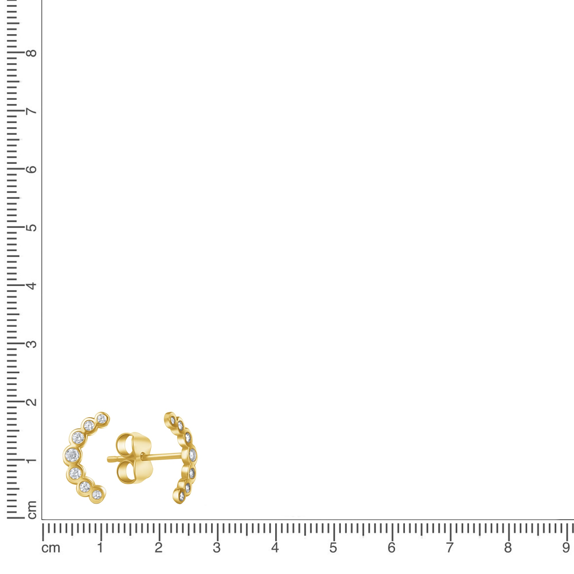 Vivance Paar Ohrstecker »375/- Gelbgold glanz Zirkonia«