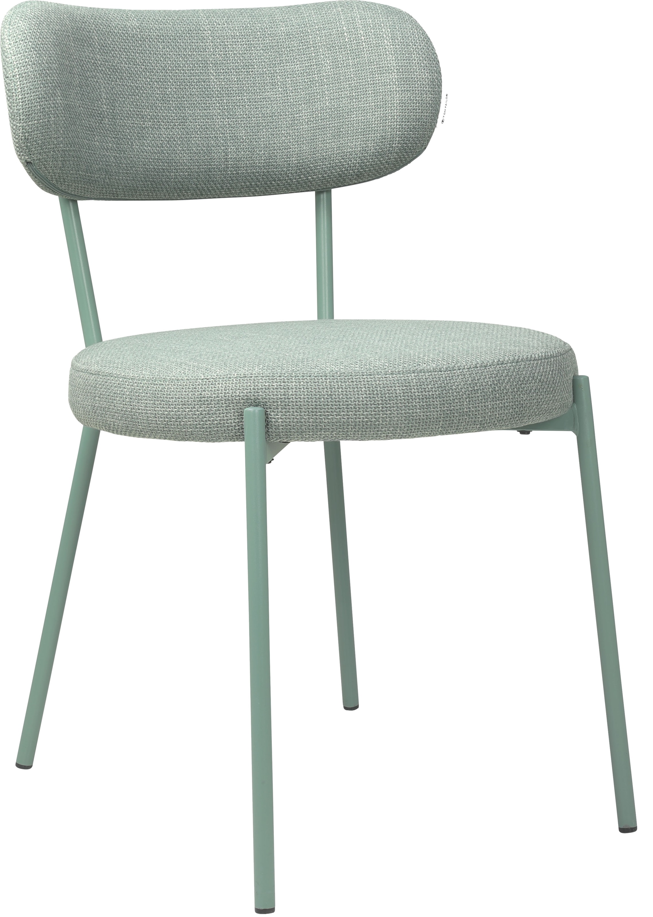 TOM TAILOR HOME 4-Fußstuhl »SOFT PAD CHAIR«, (Set), 2 St., Webstoff, Esszimmerstuhl, 4-Fußgestell, mit Rückenausschnitt