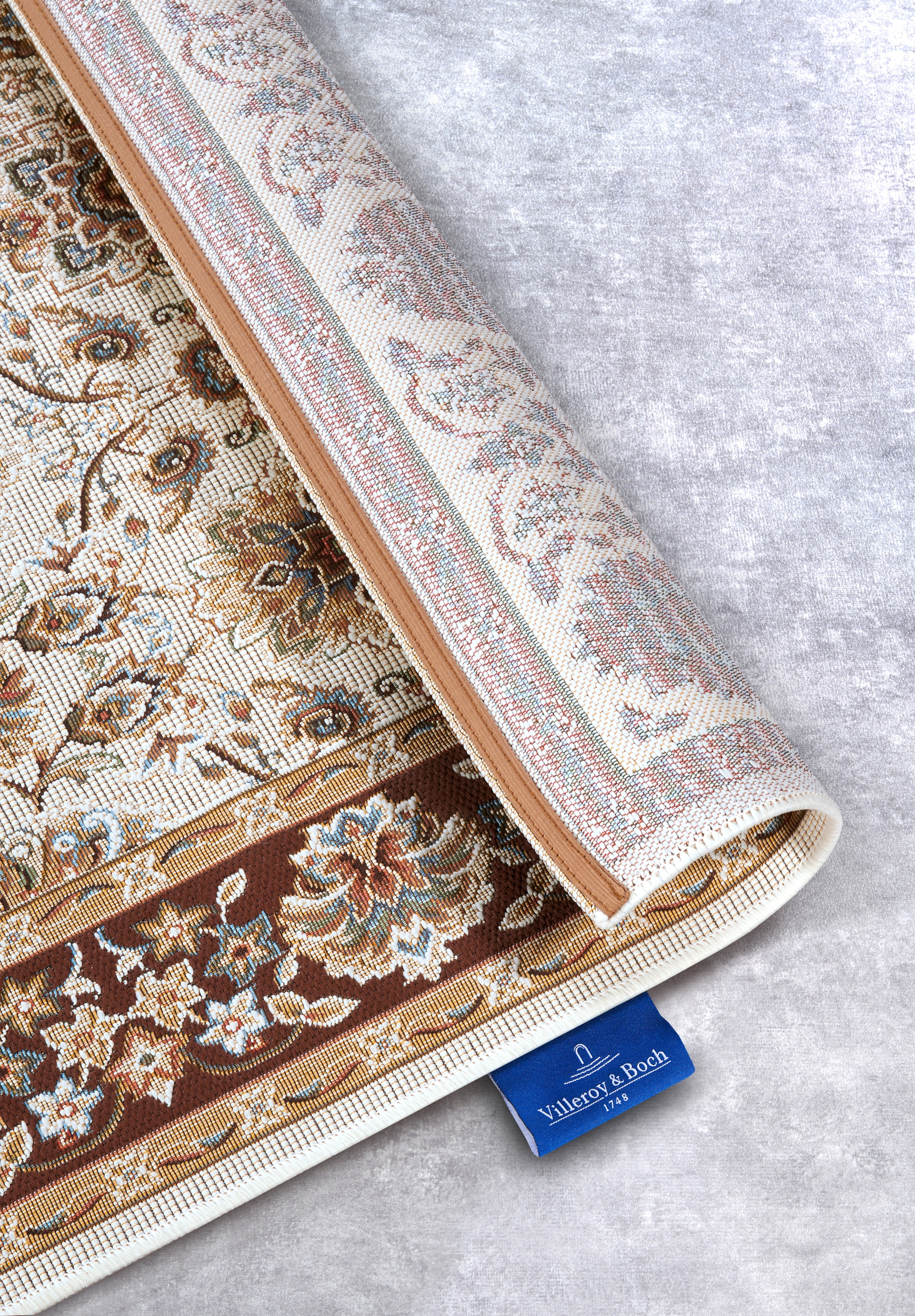 Villeroy & Boch Teppich »Nicolas«, rechteckig, 3 mm Höhe, In- und Outdoor, Flachgewebe, wetterfest, Balkon, Klassisch, Terrasse