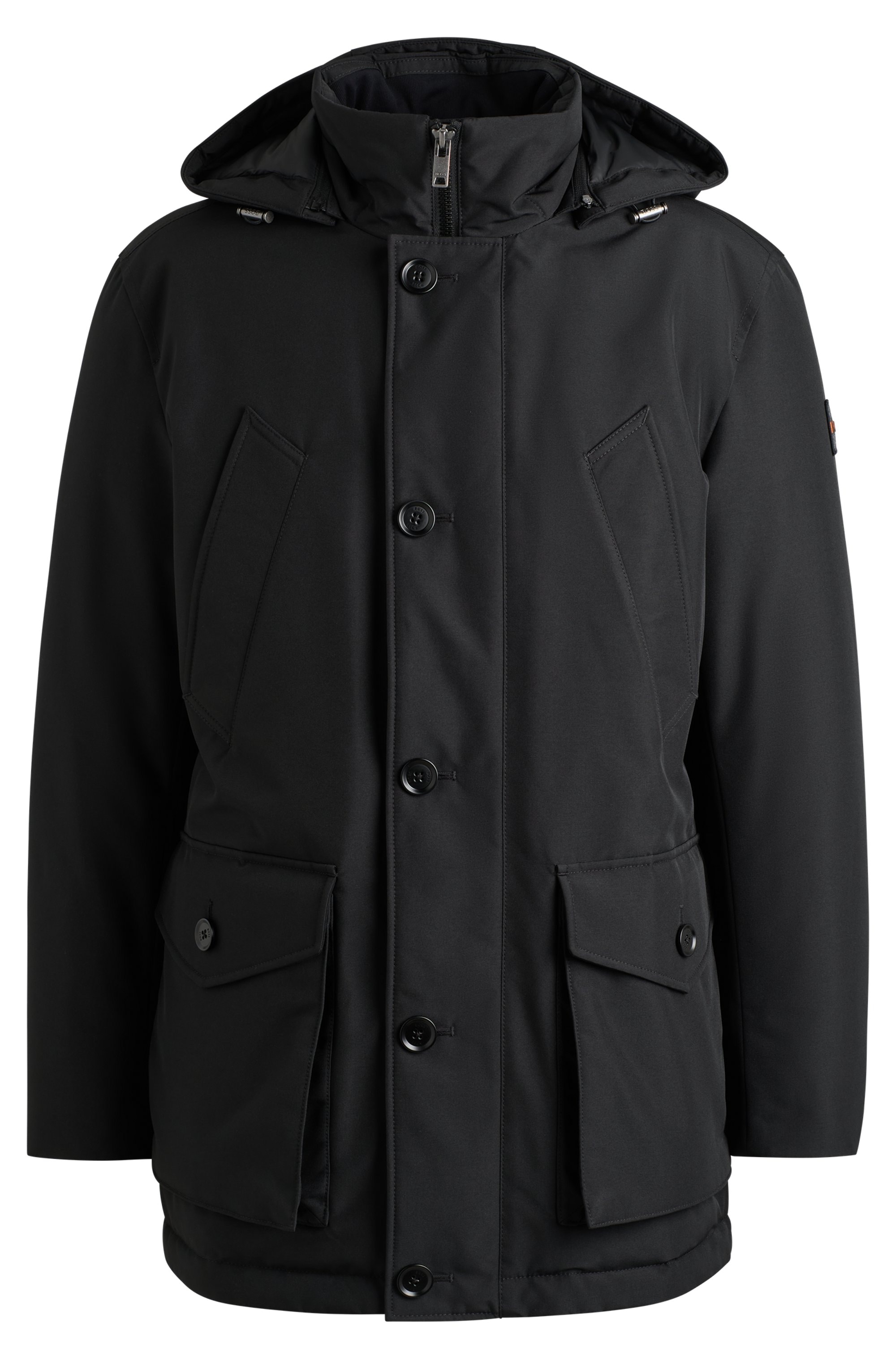 BOSS ORANGE Outdoorjacke »Osiass«, mit Kapuze, mit Knopfverschluss