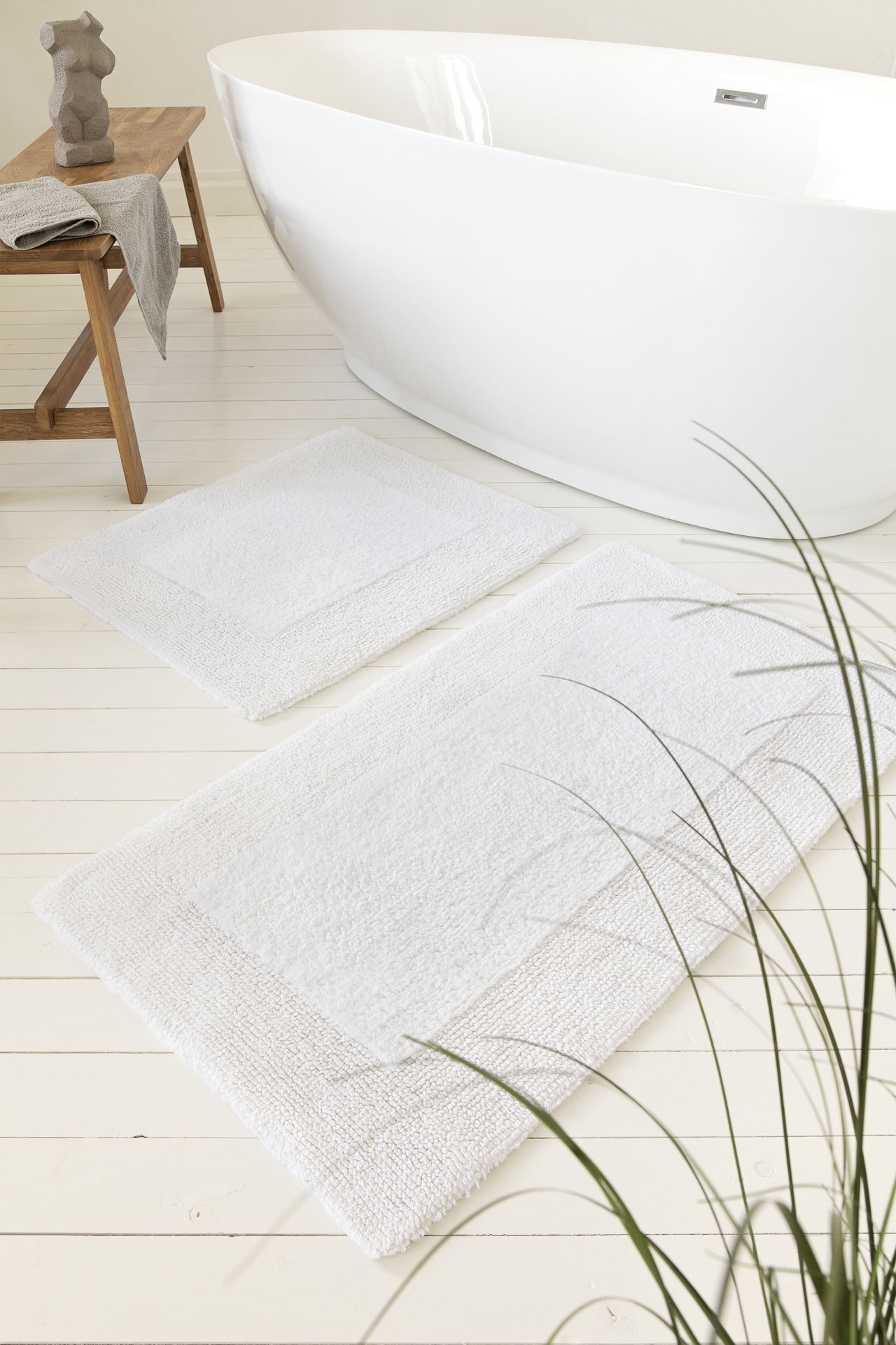 Wecon home Basics Badematte »Finn«, waschbar, robust, saugfähig, pflegeleicht, Baumwolle, Hoch-Tief-Effekt