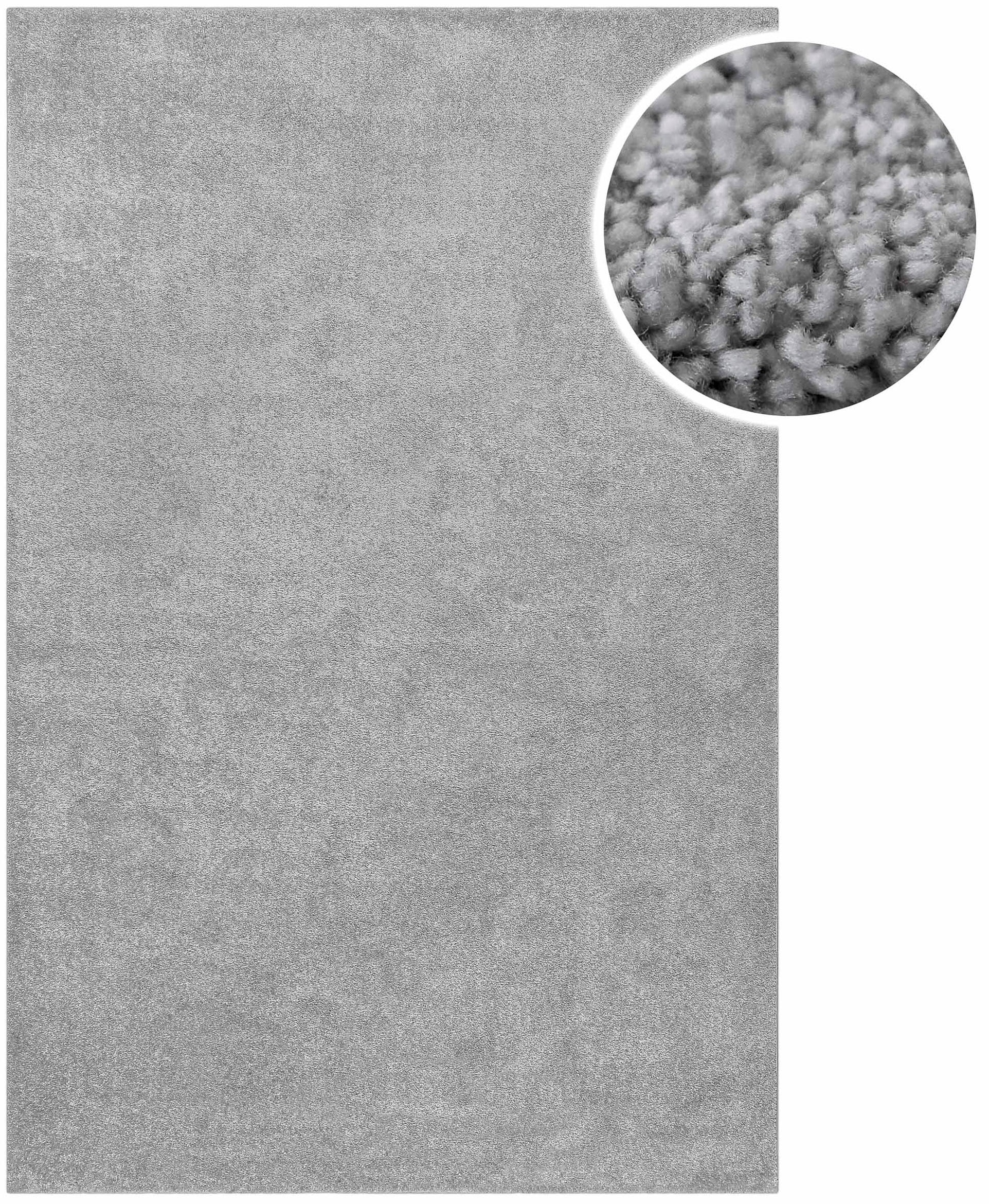 OTTO home Teppich »Lisbea« rechteckig 17 mm Höhe moderner dichter weicher Kurzflorteppich, Wohnzimmer, Schlafzimmer