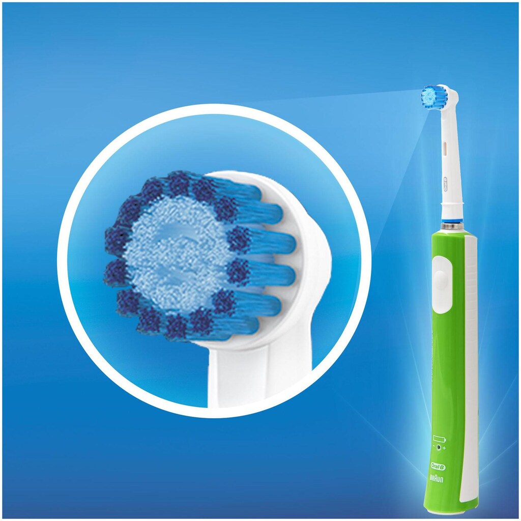 Oral-B Elektrische Zahnbürste »Junior Green«, 1 St. Aufsteckbürsten