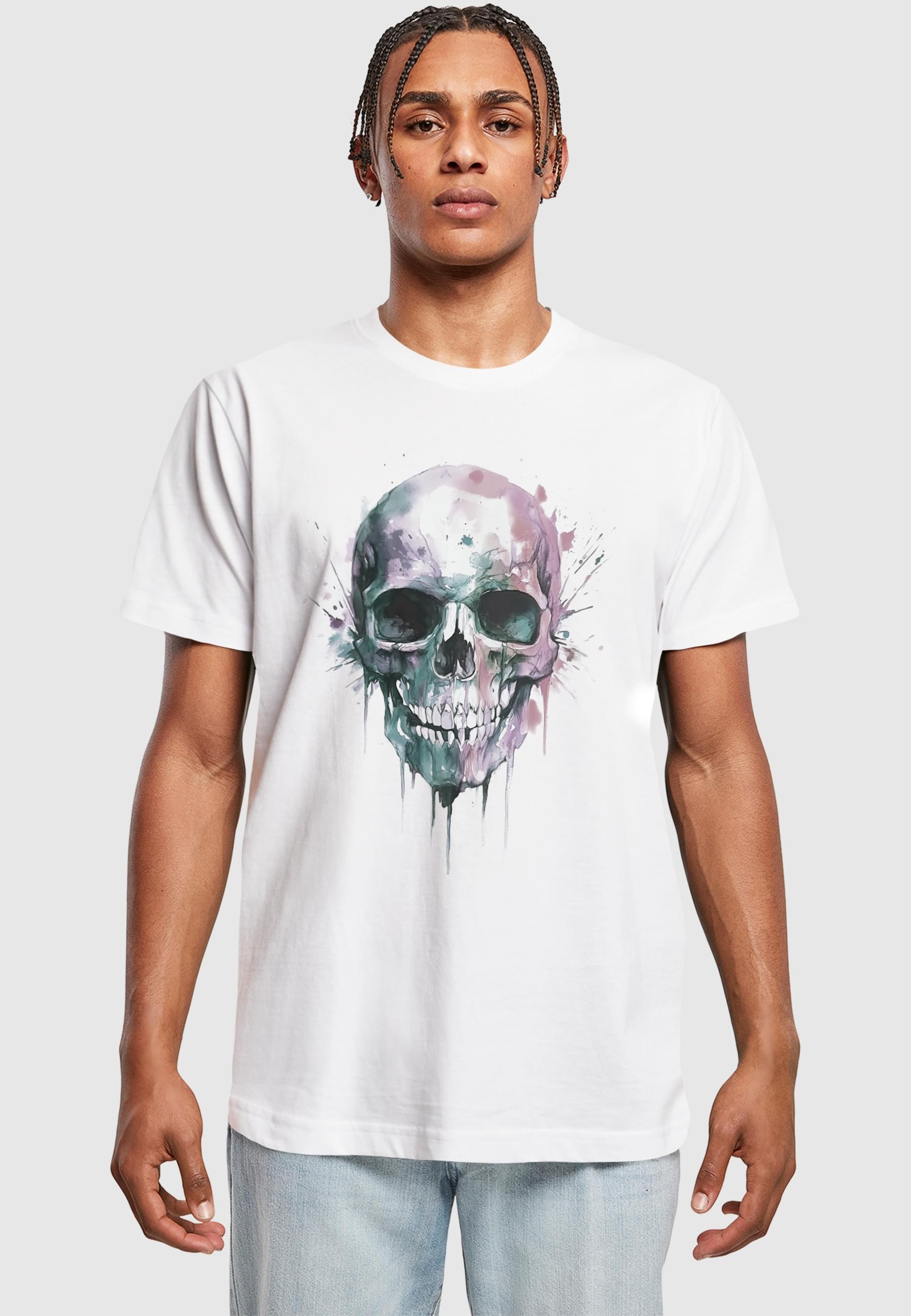 MisterTee T-Shirt »MisterTee Colorful Skull Tee« 1 Stk.