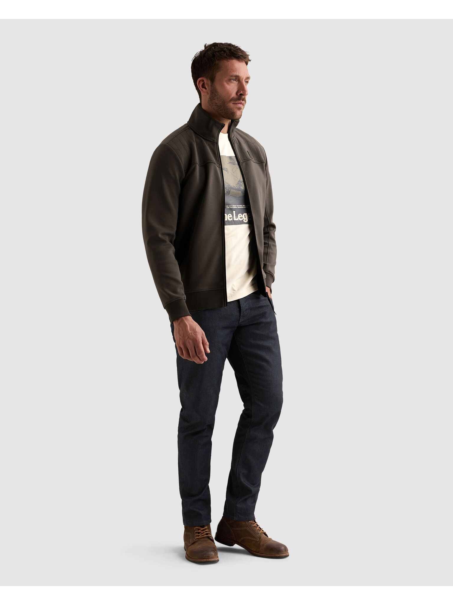 PME LEGEND Sweatjacke Vorderteil mit Passe