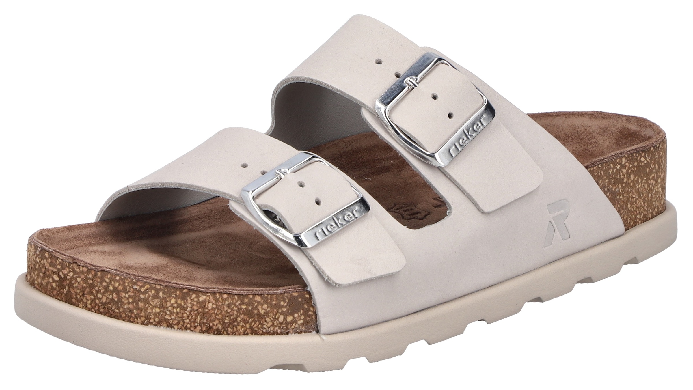 Rieker Pantolette  Hausschuh, Sommerschuh, Strandschuh, Zweischnaller mit Softfußbett