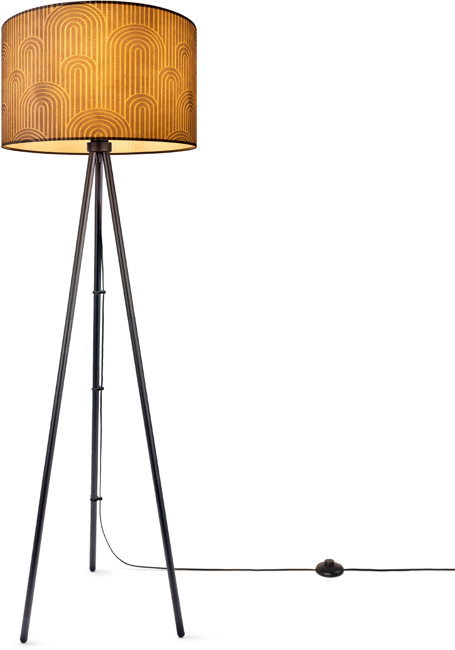 Leselampe Stehlampe Dreibein Büro Pillar«, Home Wohnzimmer Vintage bestellen Stoffschirm »Trina Stehlampe Paco online Mit