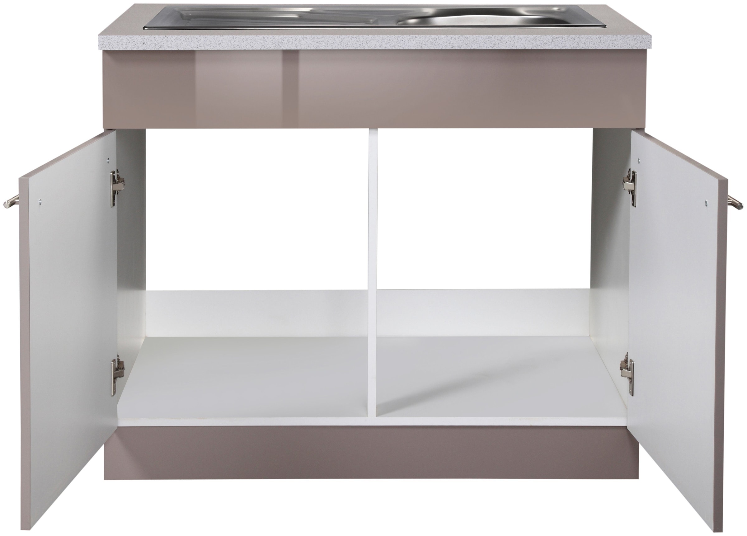 wiho Küchen Spülenschrank »Chicago«, 100 cm breit, inkl. Einbauspüle aus Edelstahl