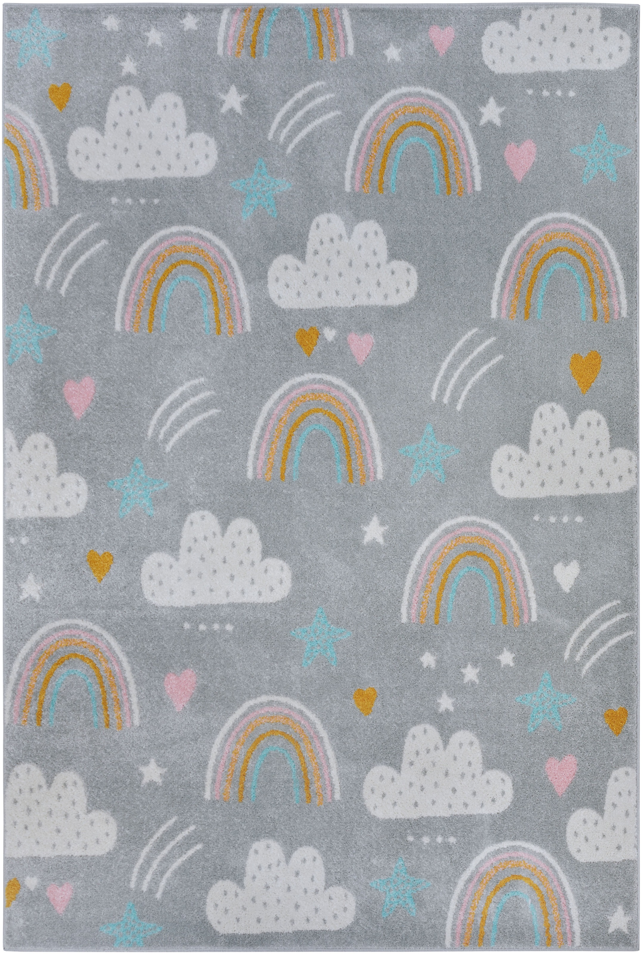 HANSE Home Kinderteppich »Adventures Rainbow Clouds«, rechteckig, 7 mm Höhe günstig online kaufen