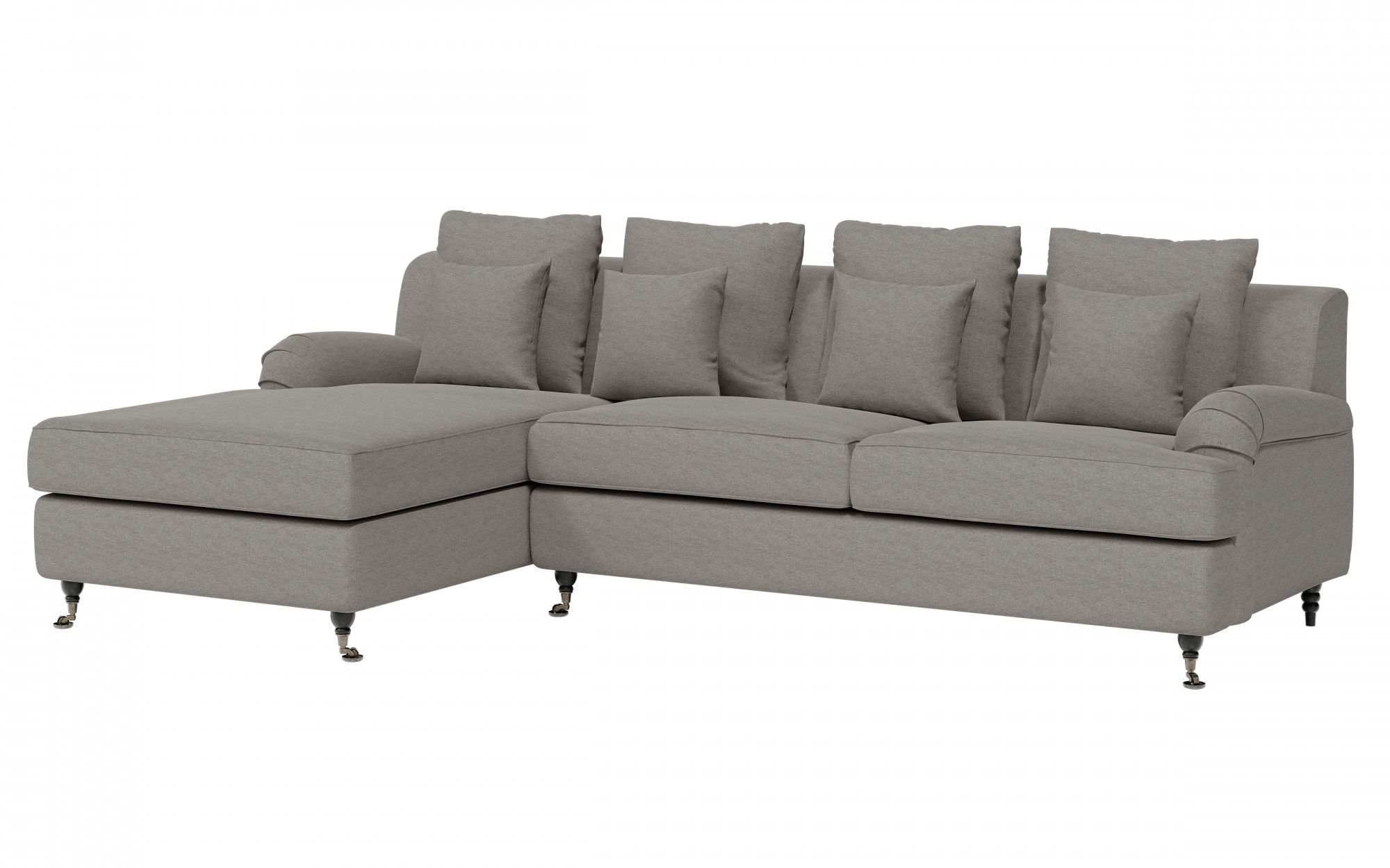 Guido Maria Kretschmer Home&Living Ecksofa »NORIN L-Form«, zwei Fußarten: vorne - Rollen, hinten - Holzfüße