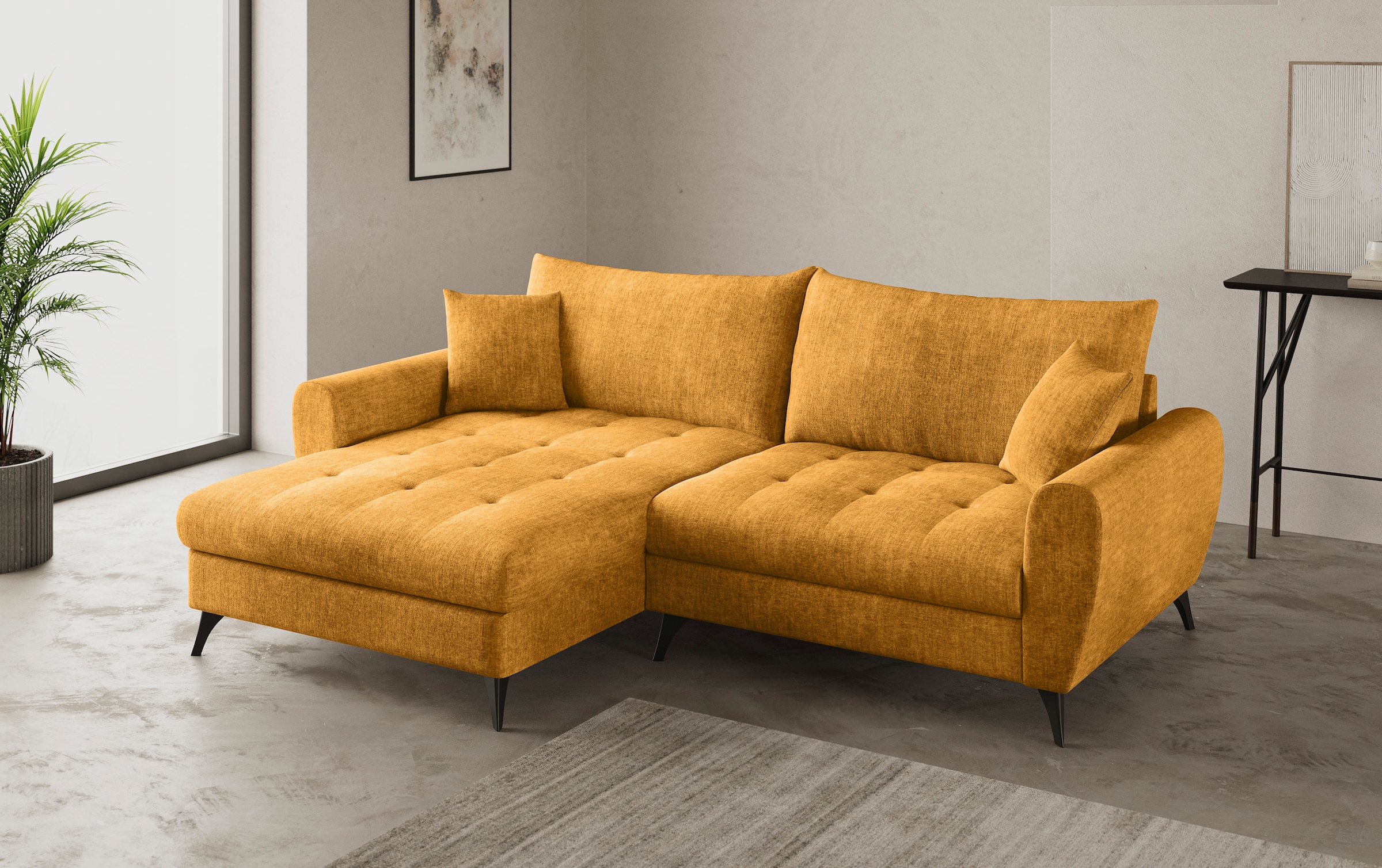 Mr. Couch Ecksofa »Blackburn II L-Form«, Wahlweise mit Kaltschaumpolsterung bis 140 kg belastbar