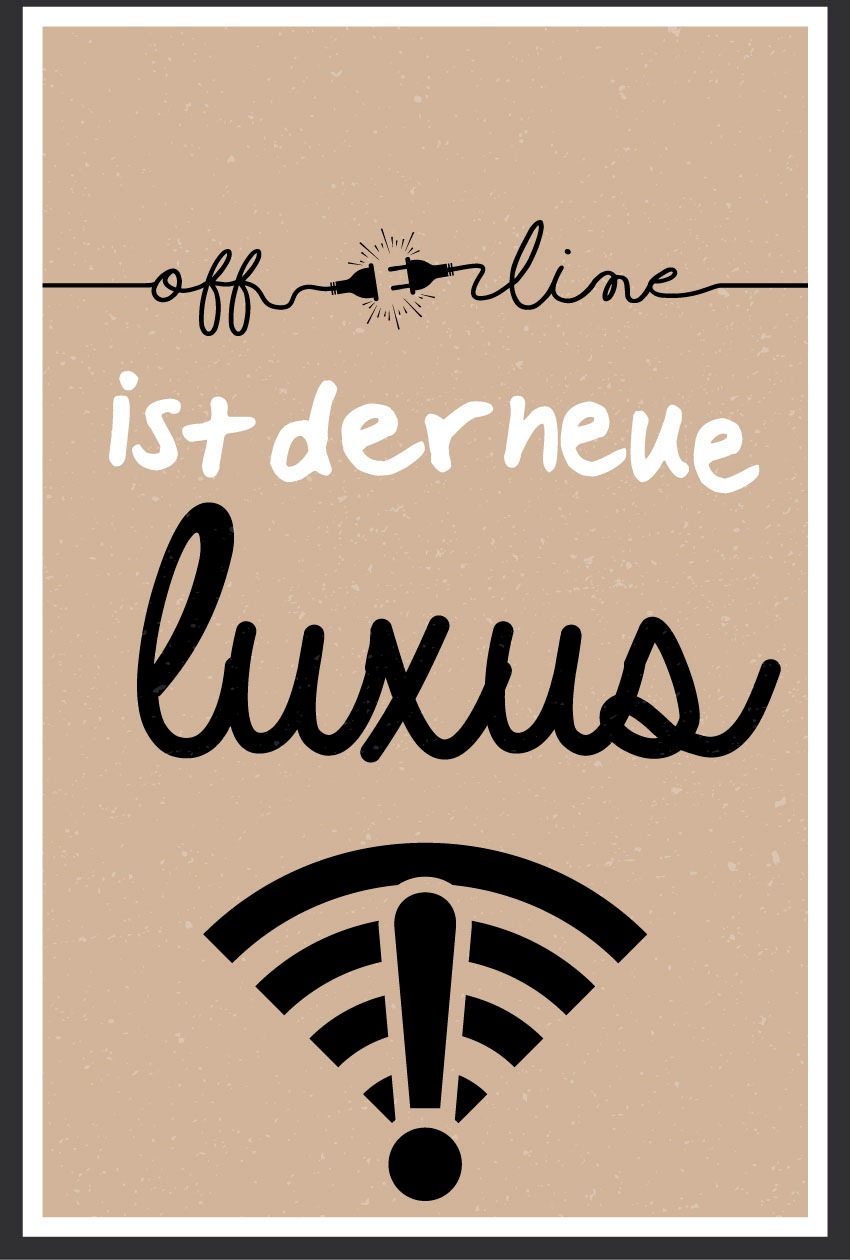 queence Metallbild »Offline« Motivationsbilder | Schriftzug | Schriftzüge 1 Stk. tlg. Stahlschilder