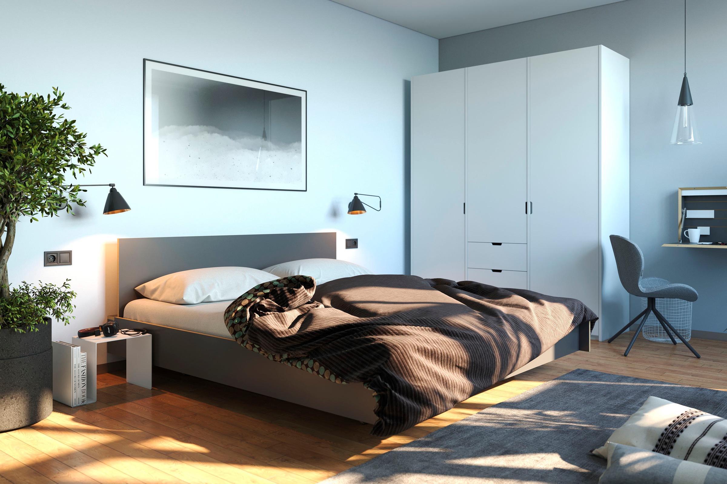2. Bild von Müller SMALL LIVING Holzbett »FLAI HIGH«, Überlänge Liegefläche 210 cm, Komfort Höhe 40 cm ohne Kopfteil