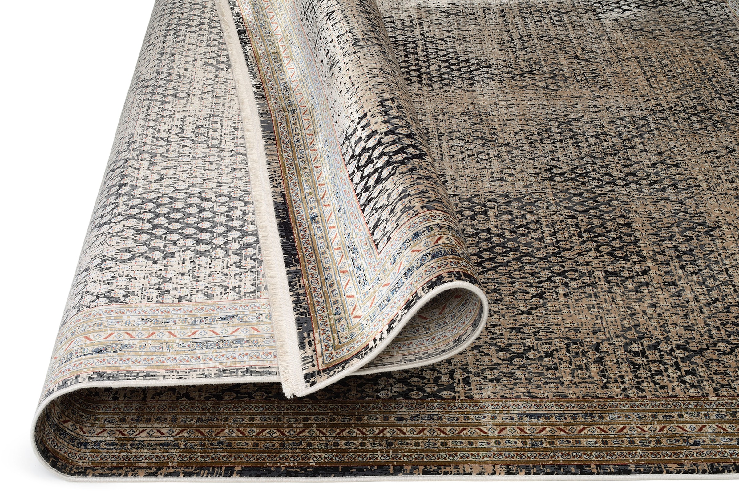 WK WOHNEN Teppich »POINTS«, rechteckig, 7 mm Höhe, hochwertiger Materialmix mit seidigem Glanz