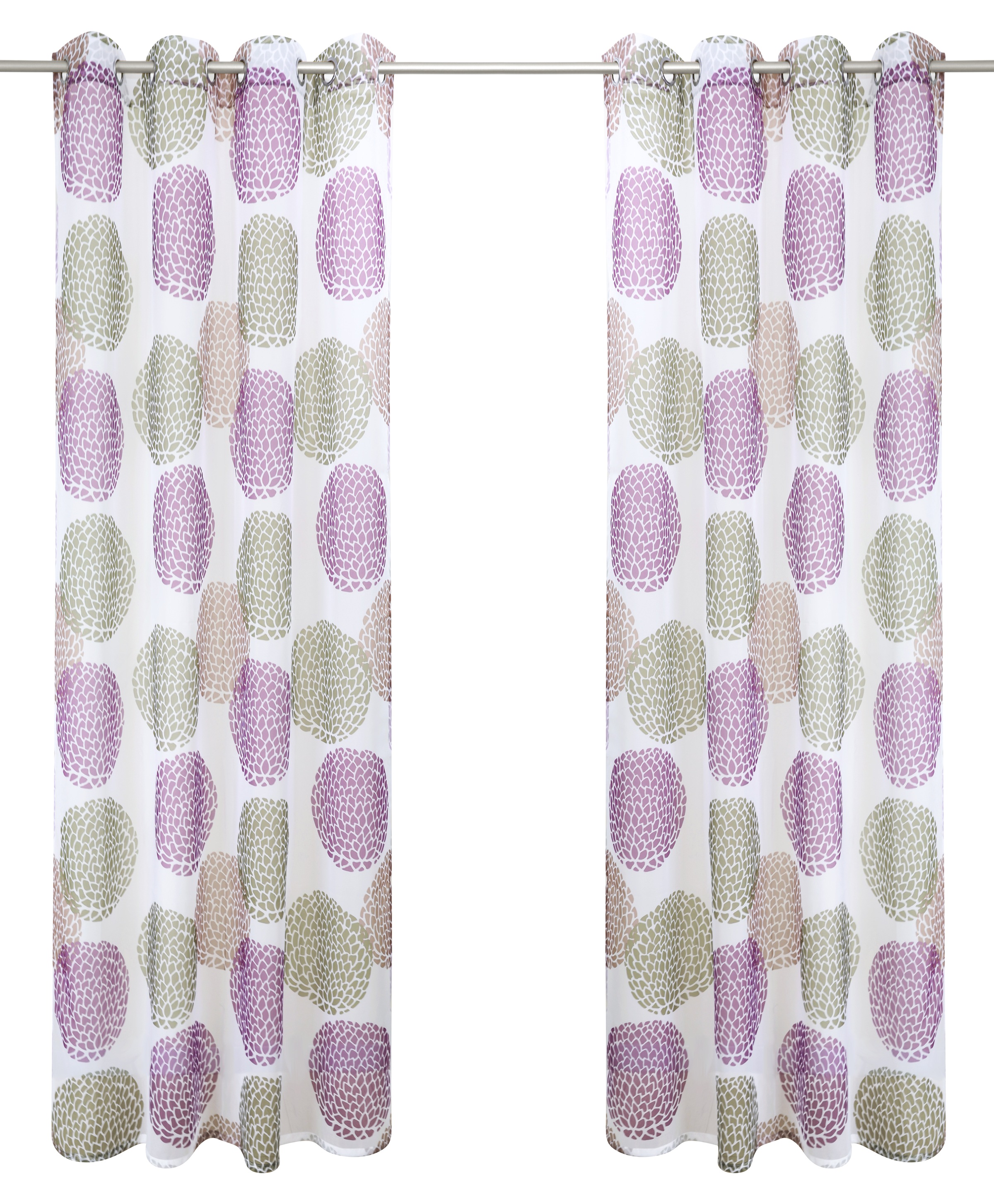 my home Gardine »BELEM« Ösen 1 Stk. tlg. 1 Schal, Polyester, Kreise günstig online kaufen