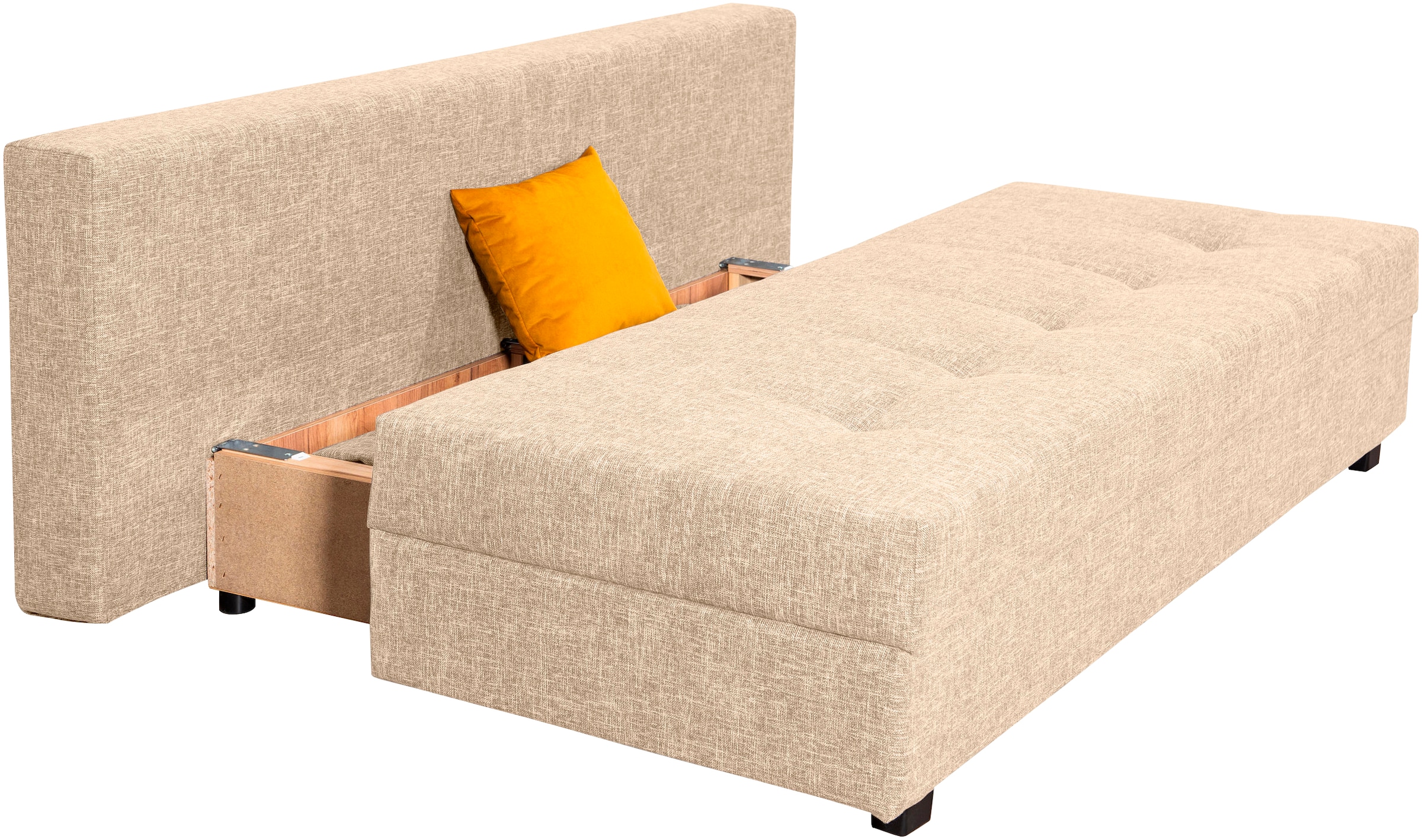 COLLECTION AB Schlafsofa »DARIA inklusive Schlafunktion und Bettkasten«, Schlafsofa,Bettfunktion,Bettkasten,inklusive Rückenkissen,Federkern