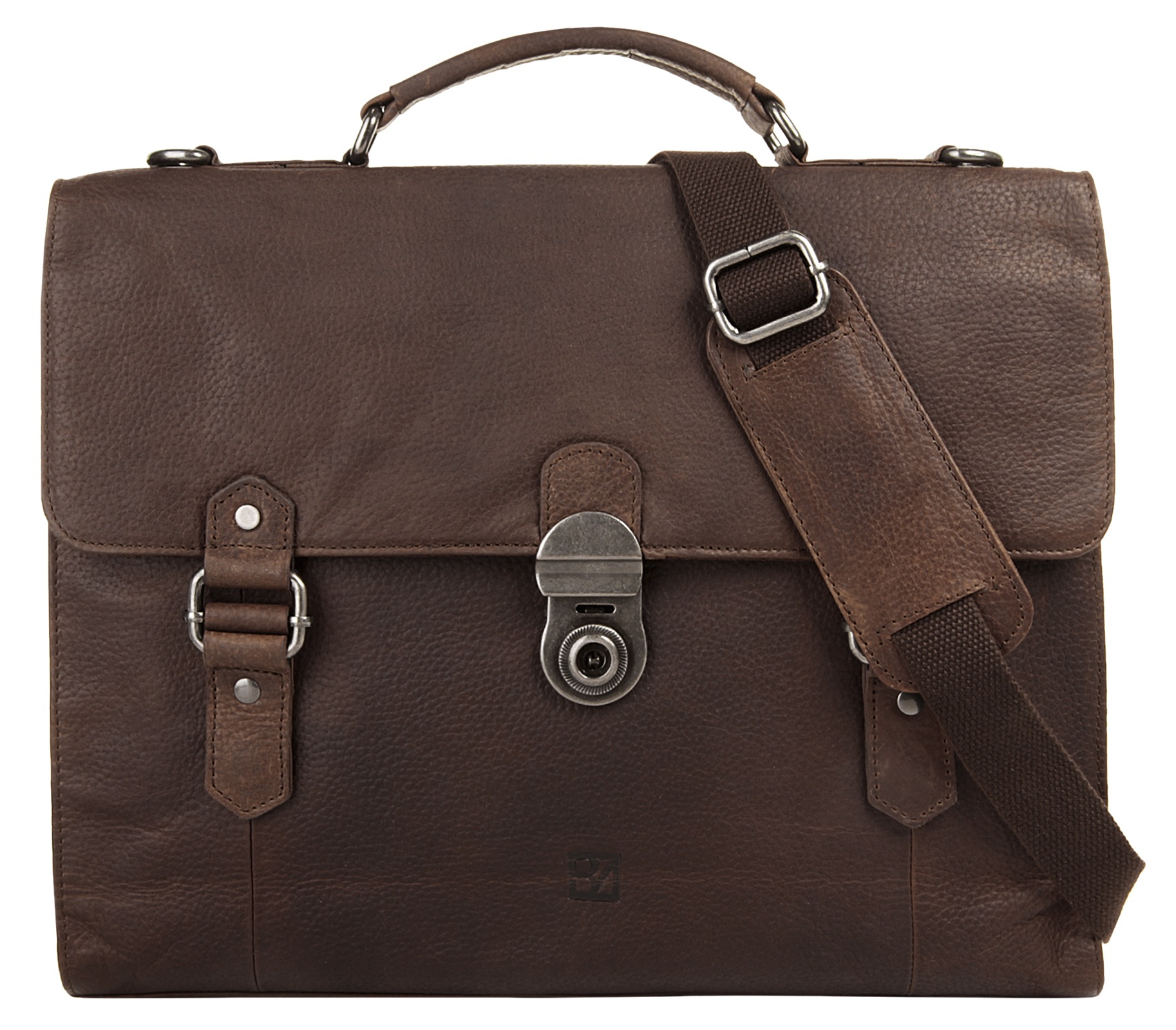 Aktentasche echt Leder, Gr. B/H/T: 36 cm x 32 cm x 9 cm onesize, braun