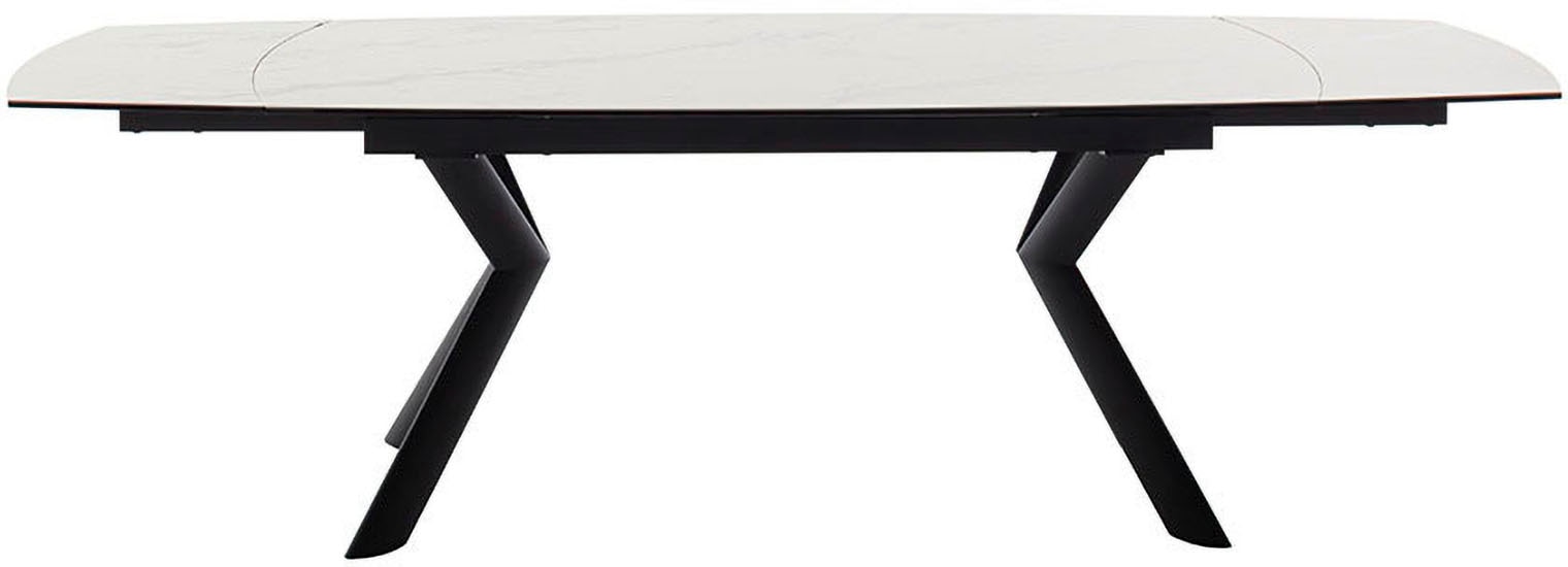 MCA furniture Esstisch »OSSANA Vierfußtisch 180-260 cm«, (Einzelstück), Keramik,Metall,Stirnauszug,ausziehbar,Tischplatte 13 mm,8-10 Personen