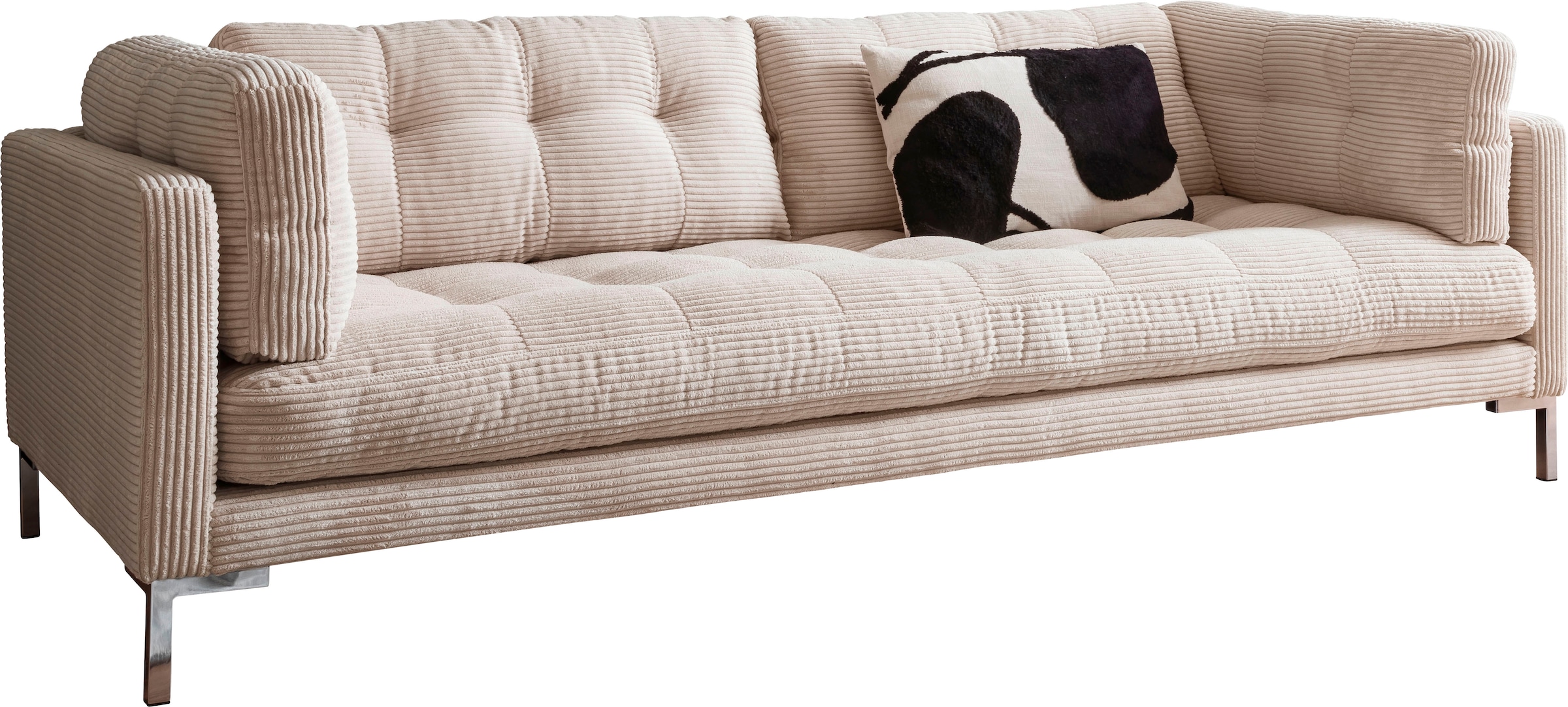 Trends by HG 3-Sitzer »Landau«, in Cord-Stoff mit Metallfuß