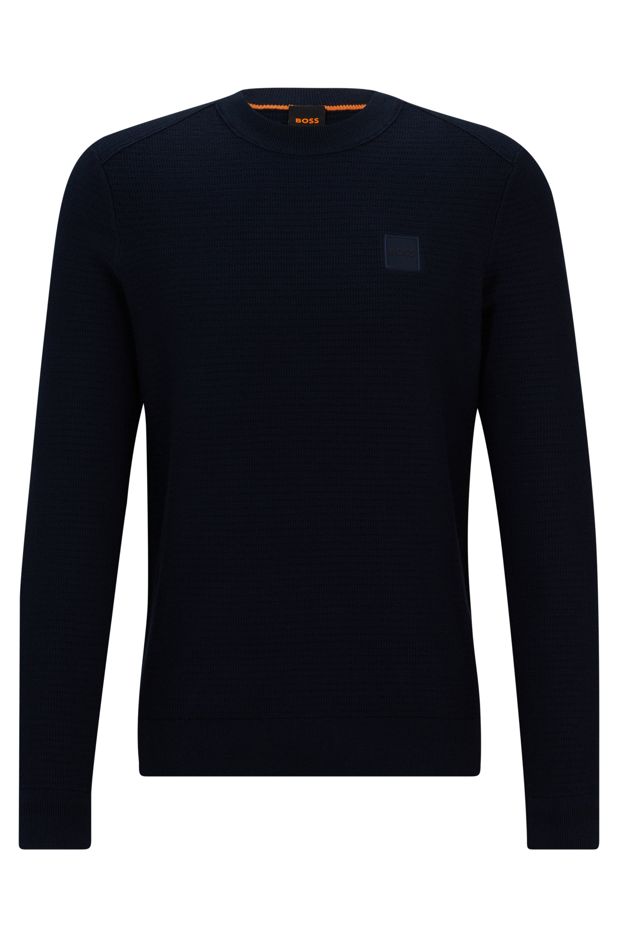 BOSS ORANGE Strickpullover »Anion«, mit Label-Kontraststreifen innen am Ausschnitt