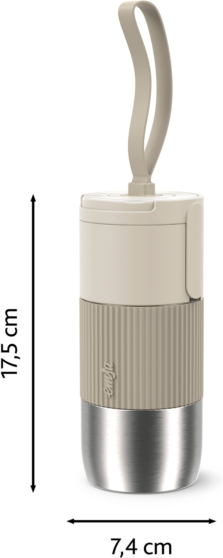 Emsa Thermobecher »beYou« 0,36 L, 4h warm, 12h kalt, 100% dicht, spülmaschinenfest, Trageband