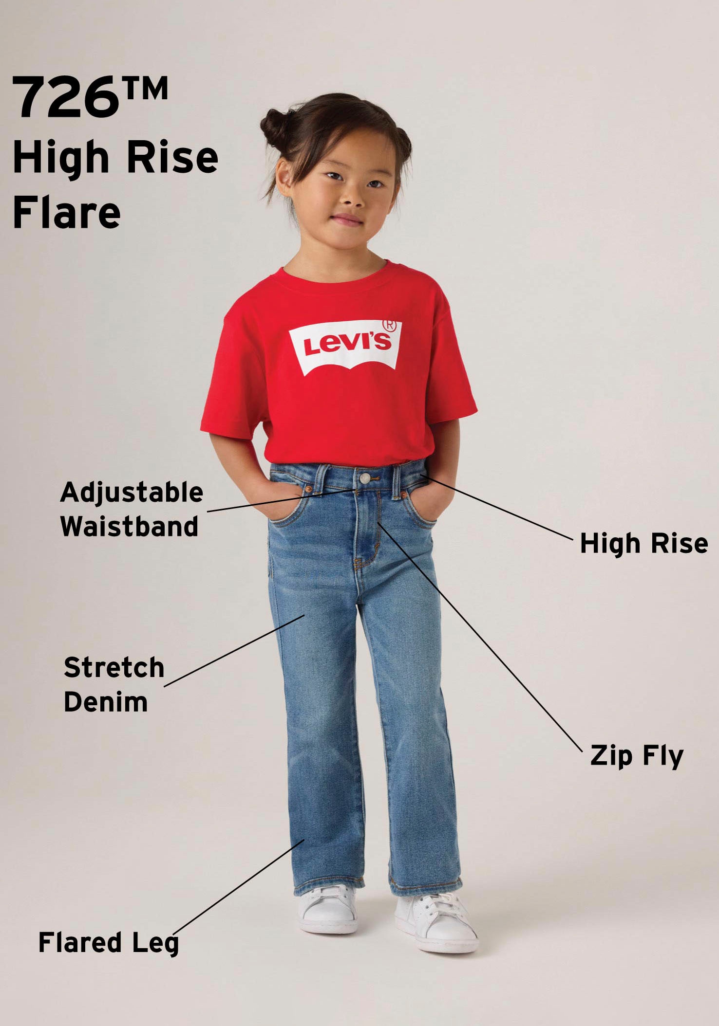 Levi's® Kids Bootcut-Jeans »LVG 726 HIGH RISE FLARE JEANS«, for GIRLS