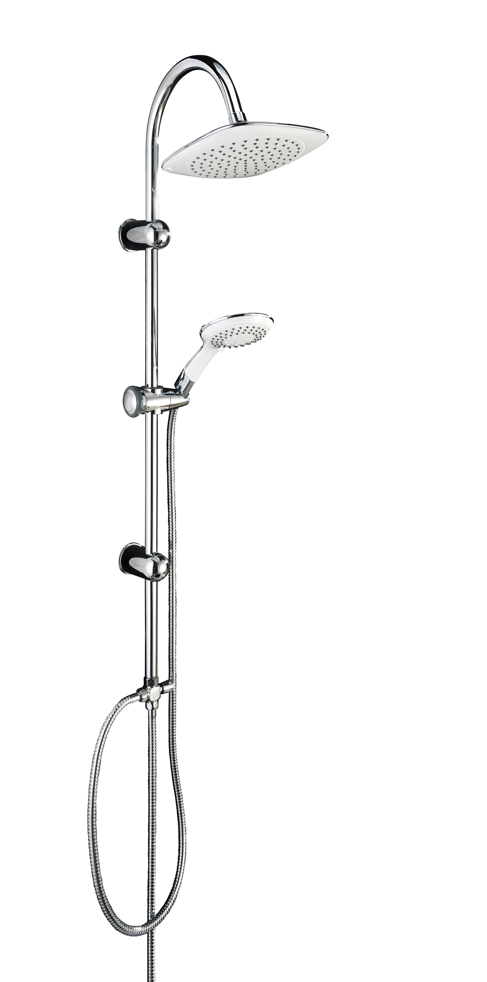 Schütte Brausegarnitur »Teneriffa«, (Set), Überkopfbrausset Duschsystem Duschsäule Brauseset Regendusche, Chrom