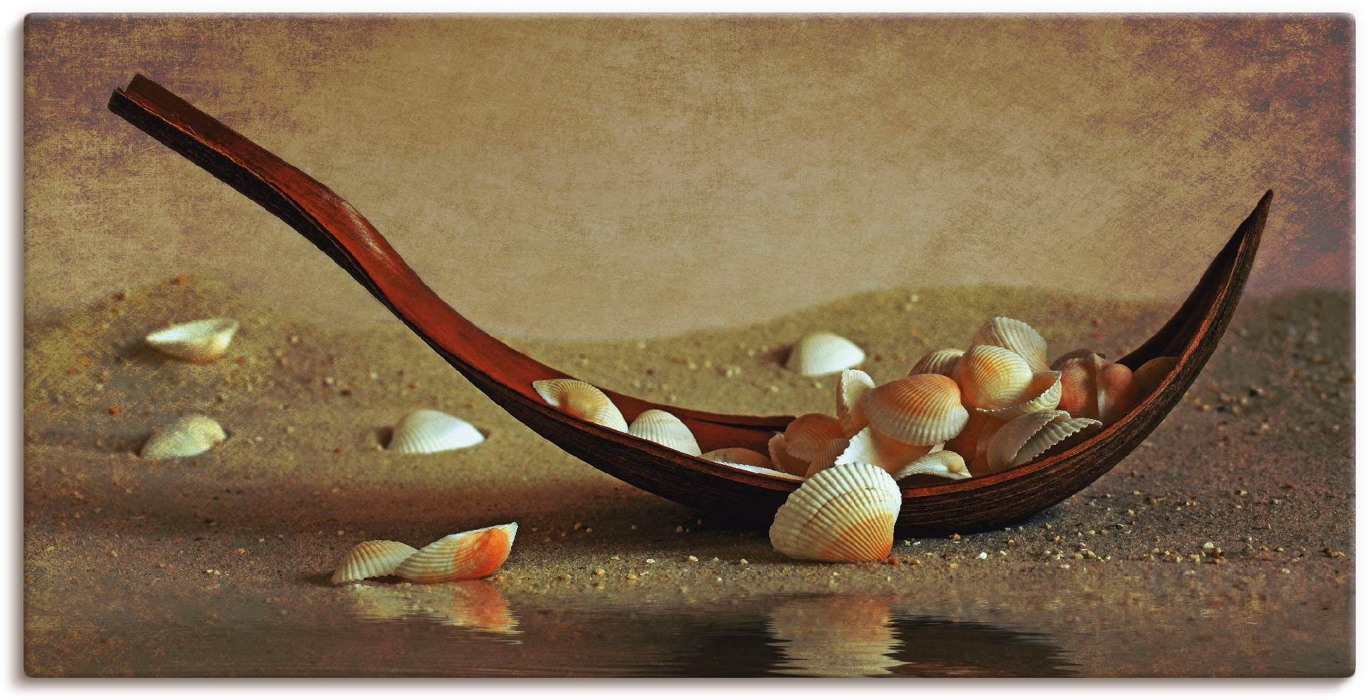 Artland Leinwandbild »Muschelschiffchen«, Zen, (1 St.), auf Keilrahmen gesp günstig online kaufen