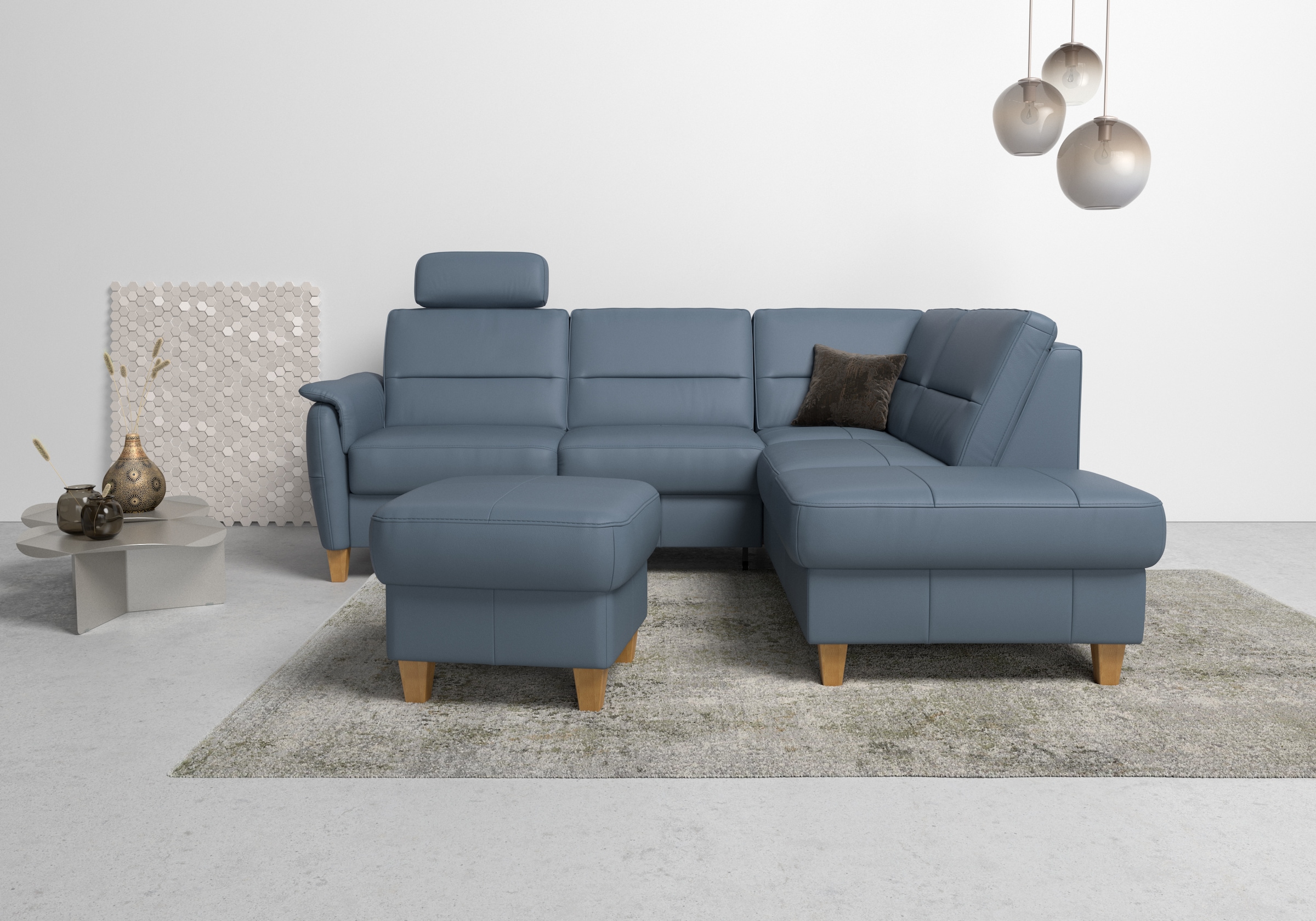 Home affaire Ecksofa »Palmera L-Form«, Federkern, wahlweise mit Bettfunktio günstig online kaufen