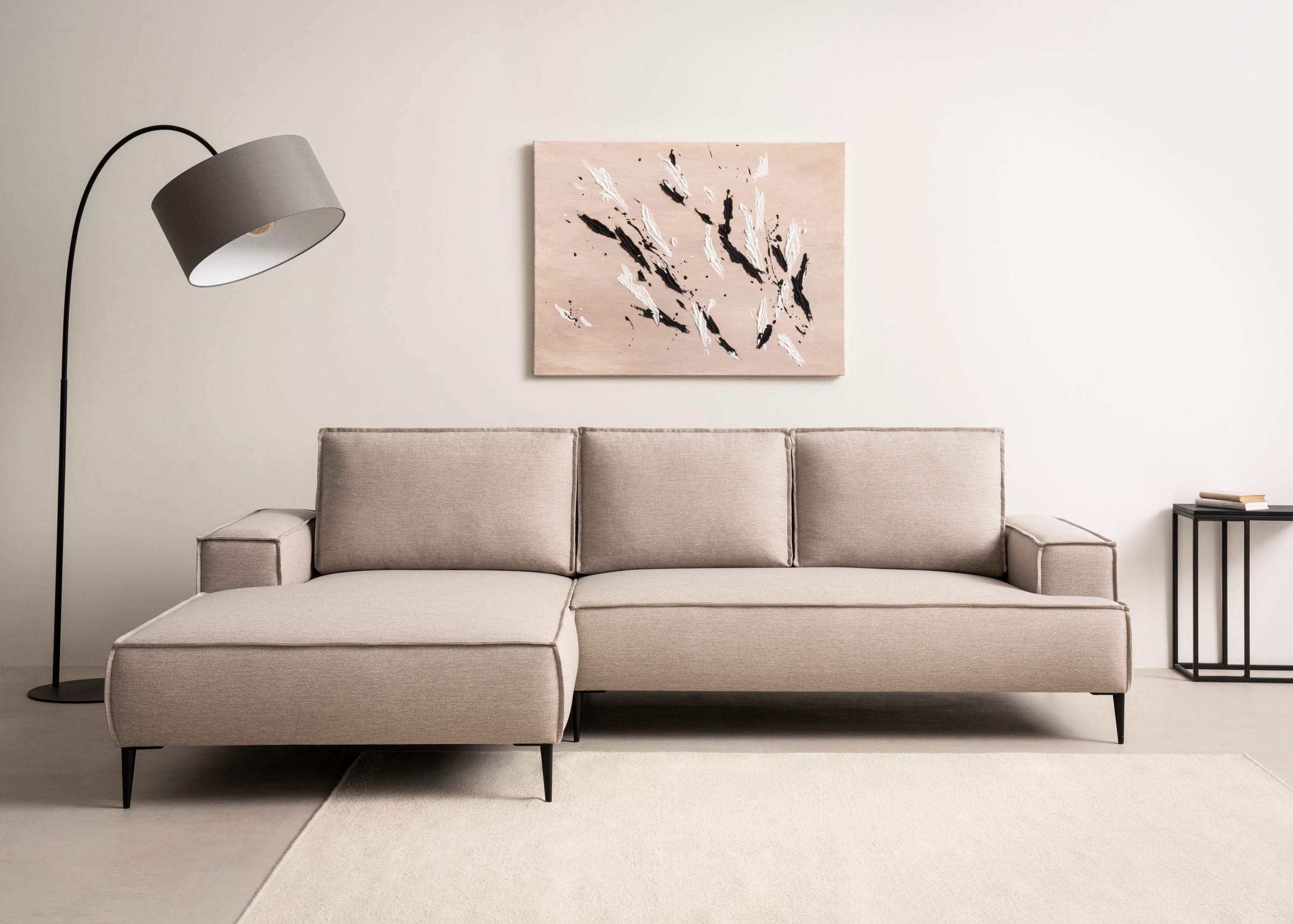 andas Ecksofa »TVINNU, L-Form, 275cm, in Cord und Flachgewebe«, wahlweise R günstig online kaufen