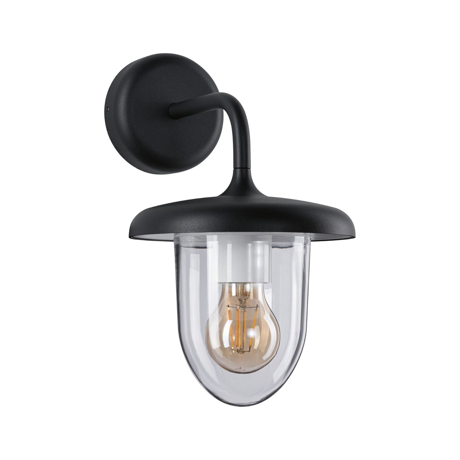 Paulmann LED Außen-Wandleuchte »Vintario IP44 rund 180x250mm max. 20W 230V Anthrazit Aluminium«, 1 flammig, Leuchtmittel E27 | ohne Leuchtmittel, seewasserresistent