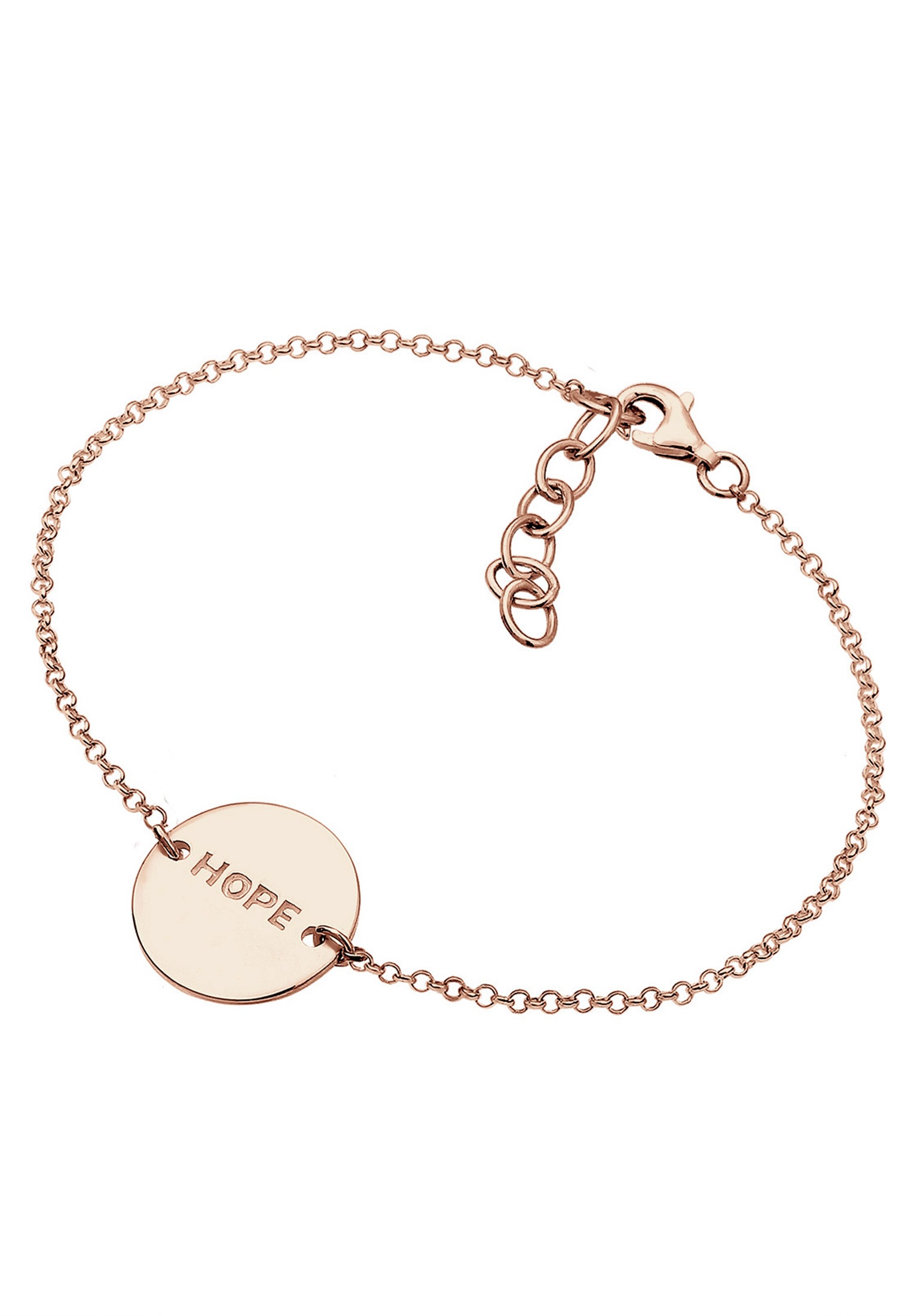 Elli Armband »Hope-Schriftzug 925 Sterling Silber vergoldet«