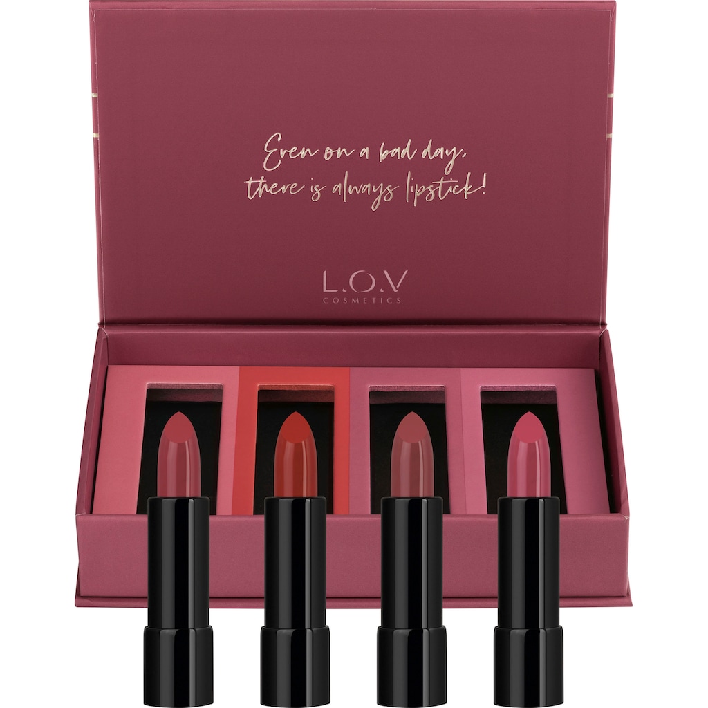 L.O.V Lippenstift-Set »SELF LOVE CLUB VELVET MATTE LIPSTICK SET«, (4 tlg.)