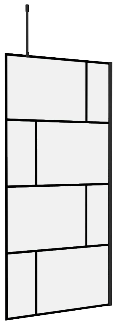 Marwell Walk-in-Dusche »Bricks«, 90 x 195 cm, inkl. Haltestange für Deckenmontage