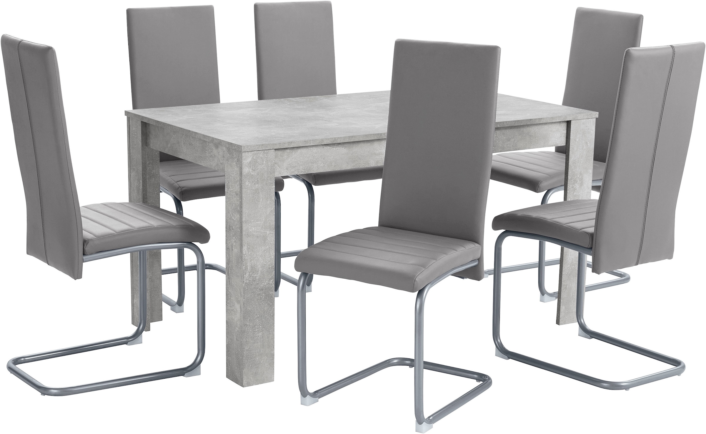 Home affaire Essgruppe »Genua«, (7 tlg.), Tisch - Breite 140 cm + 6 Stühle