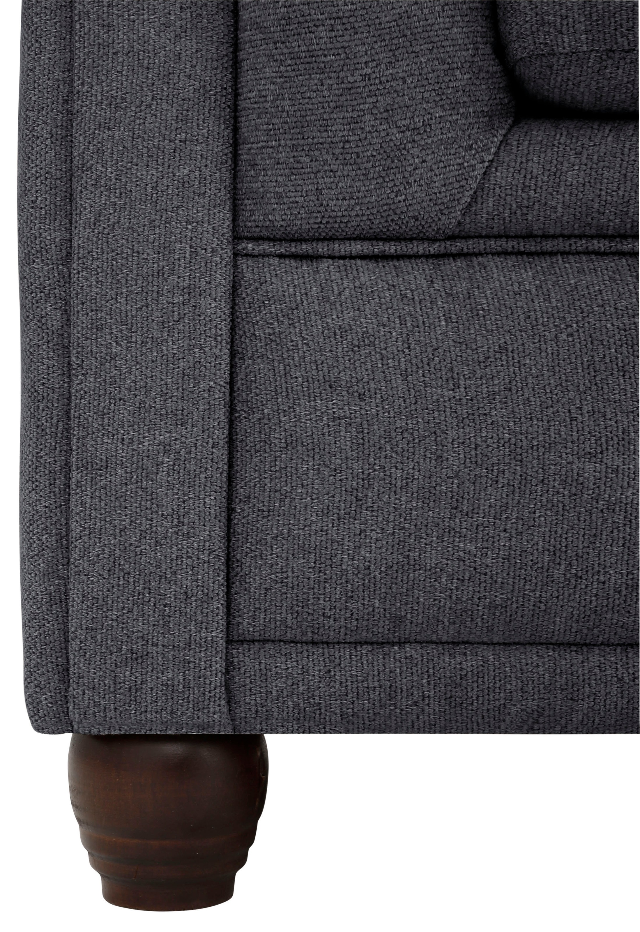 Home affaire Chesterfield-Sofa »New Castle L-Form«, hochwertige Knopfheftung in Chesterfield-Design, B/T/H: 255(171/72)