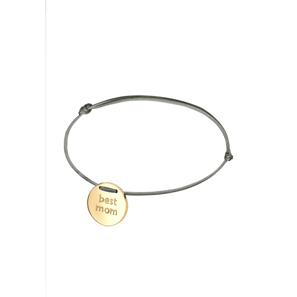 Elli Armband »Wording Muttertag Best Mom Nylon Trend 925 Silber«