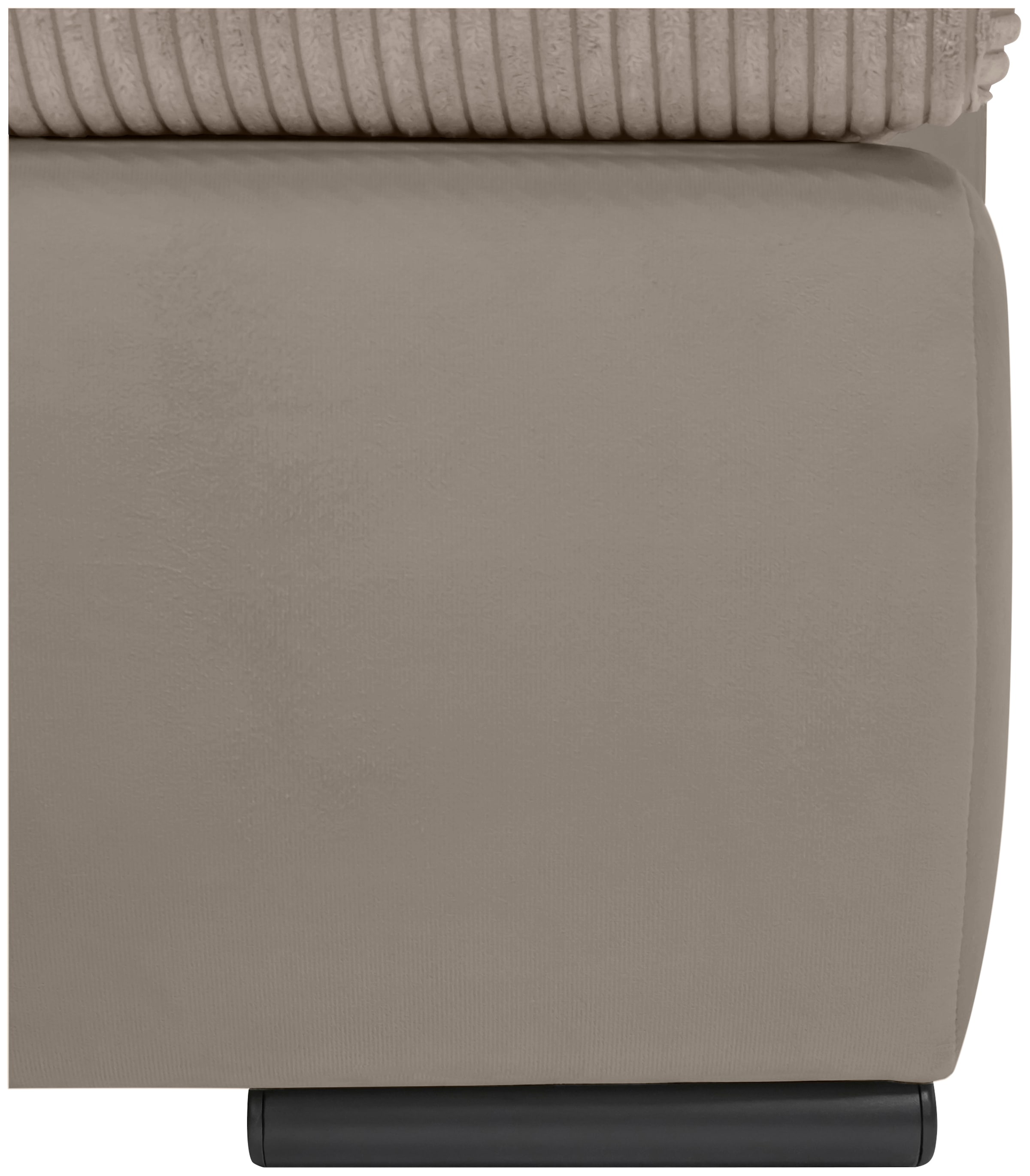 Home affaire Ecksofa »Win L-Form«, optional mit Schlaffunktion und Bettkasten, taupe, Cord